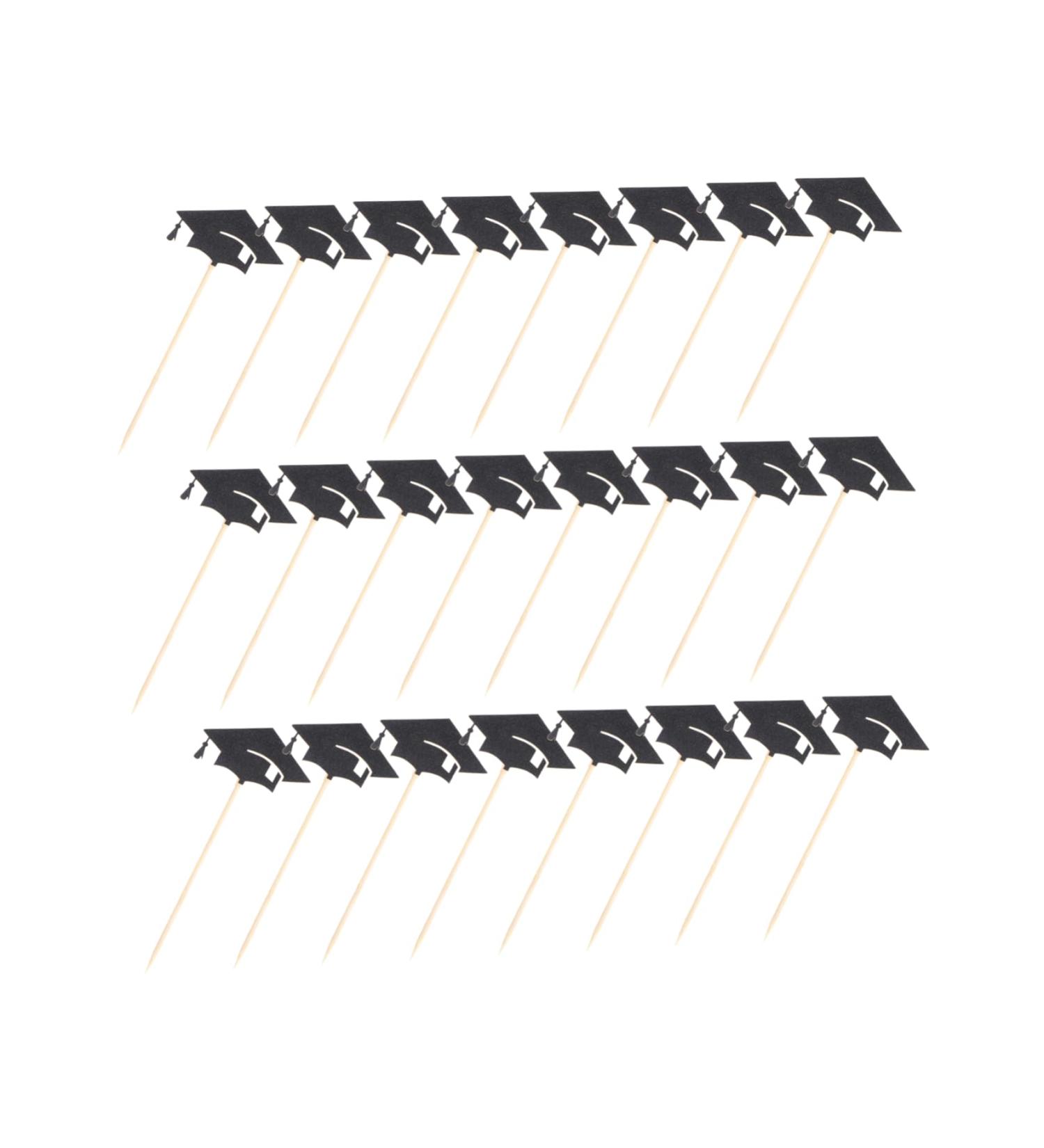 Cabilock 72 Pcs Graduation Hat Picks Kindergarten Graduation Cake Decors Grad Cap Cupcake Toppers Grad Cupcake Picks Congrats Grad Cupcake Topper Insert Card Bamboo Dessert Table - Buy Online on GoSupps.com