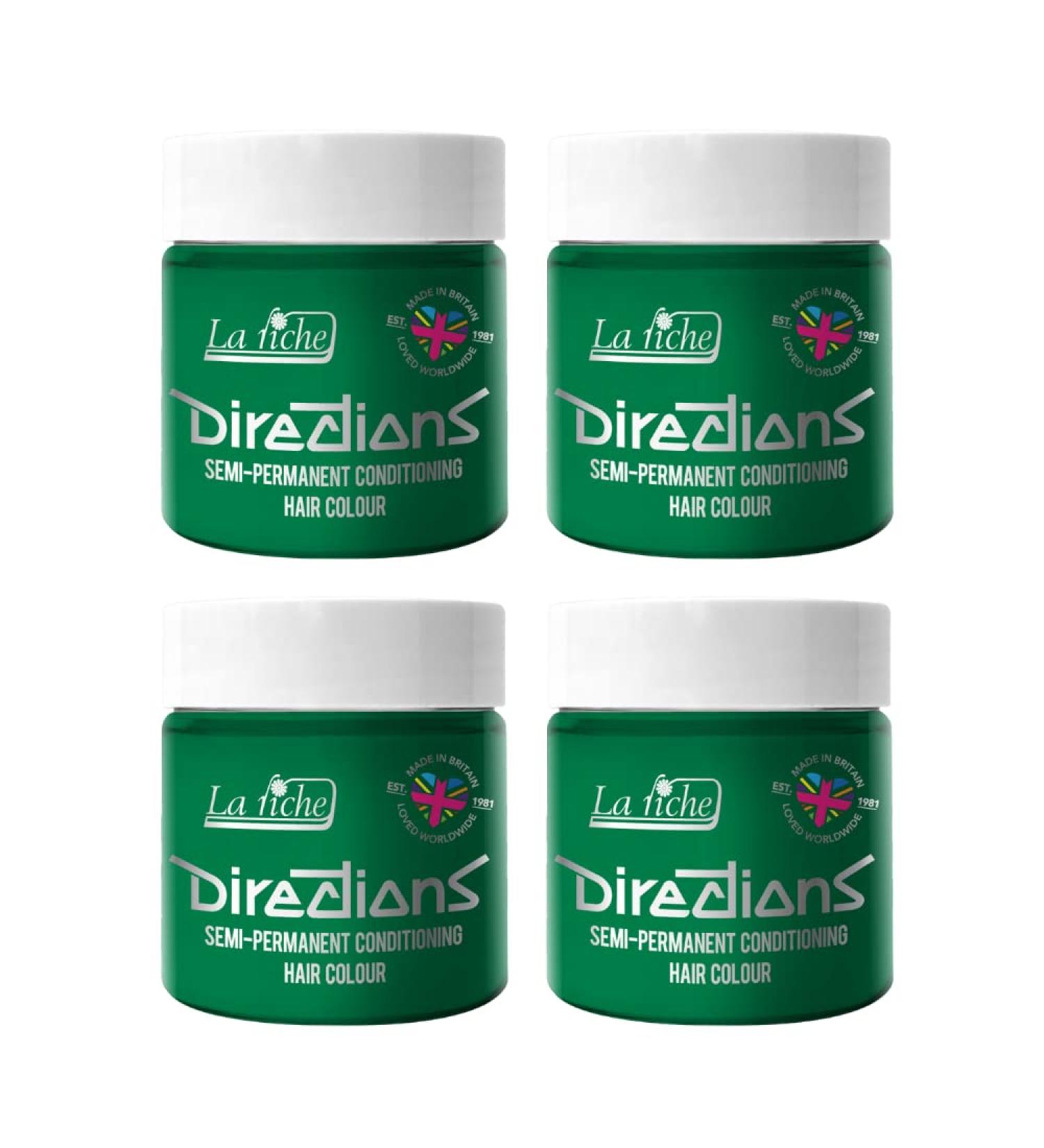 La Riche Directions Semi-Permanent Hair Color 100 ml Jar 4 Pack (Apple Green) Apple Green 100 ml (Pack of 4)