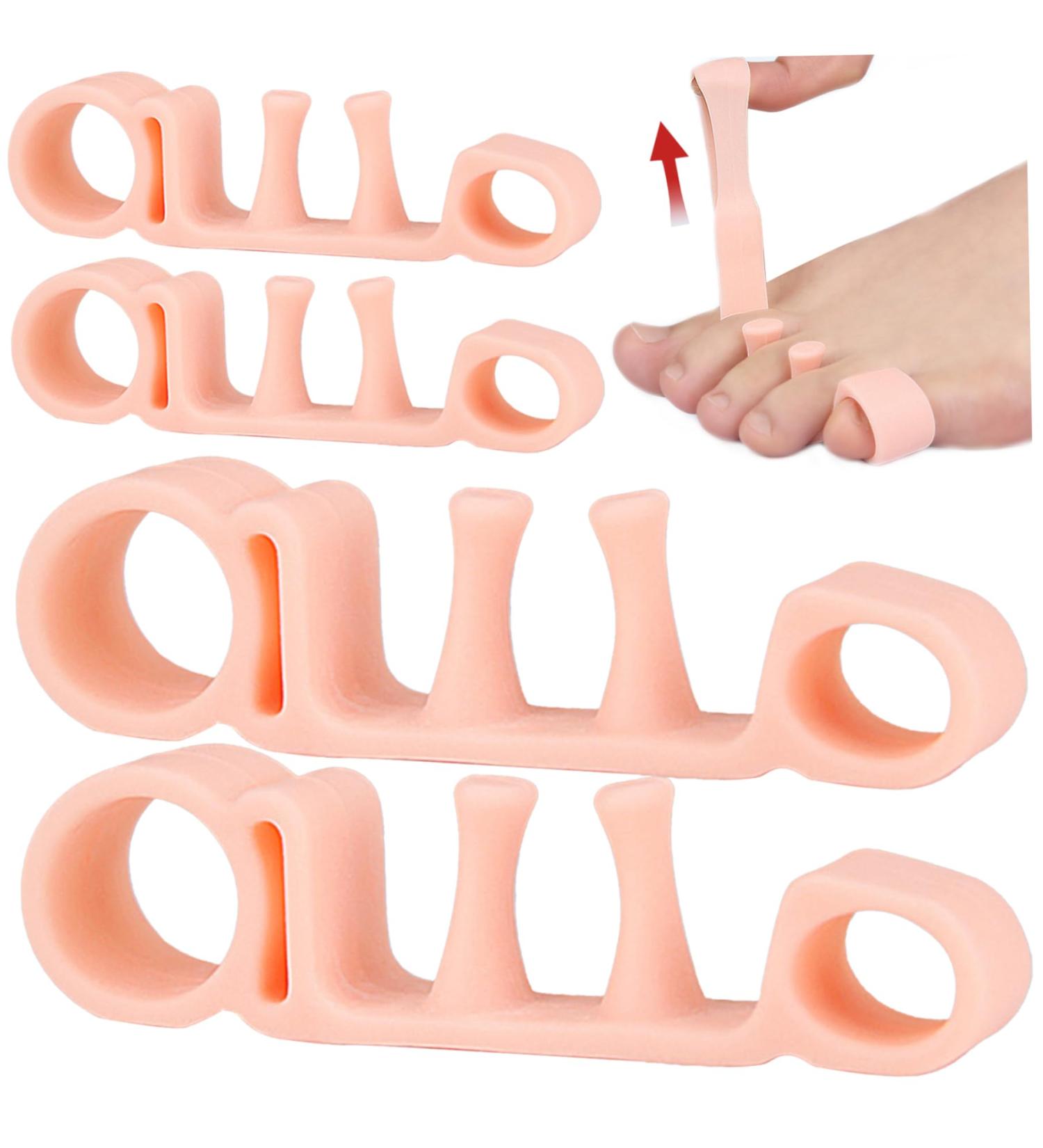 Obelunrp Toe Separator - 2 Pairs of Soft Silicone Spacers for Pain Relief & Alignment | Reusable Elastic Design for Men & Women - Buy Online on GoSupps.com