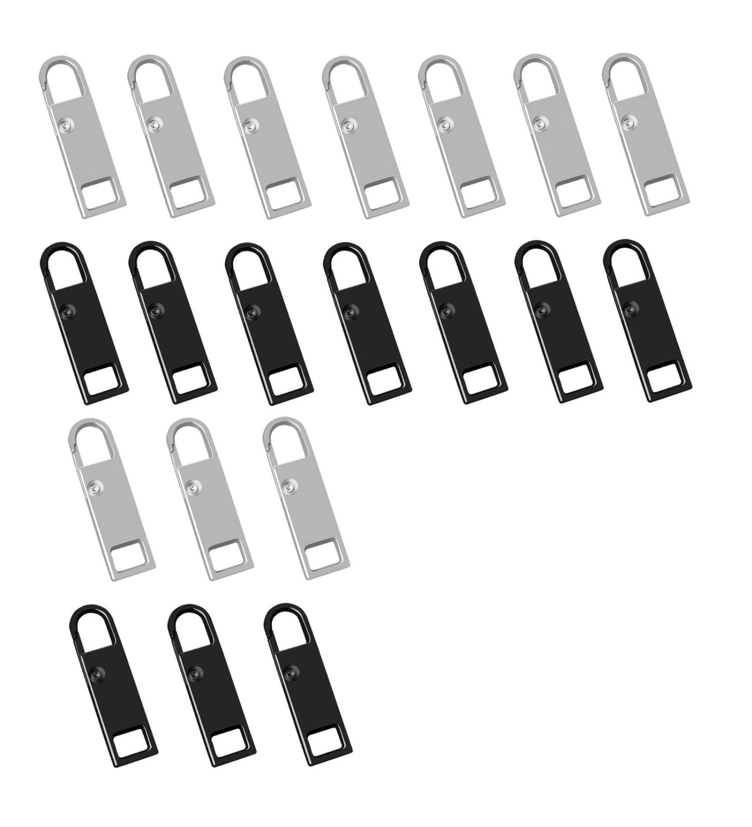 Buy Dalaetus 20-Piece Zipper Replacement Set - Removable Metal Rice Closures for Jackets Suitcases Clothes Shoes (Black & Silver) - International Shipping Available - Buy Online on GoSupps.com
