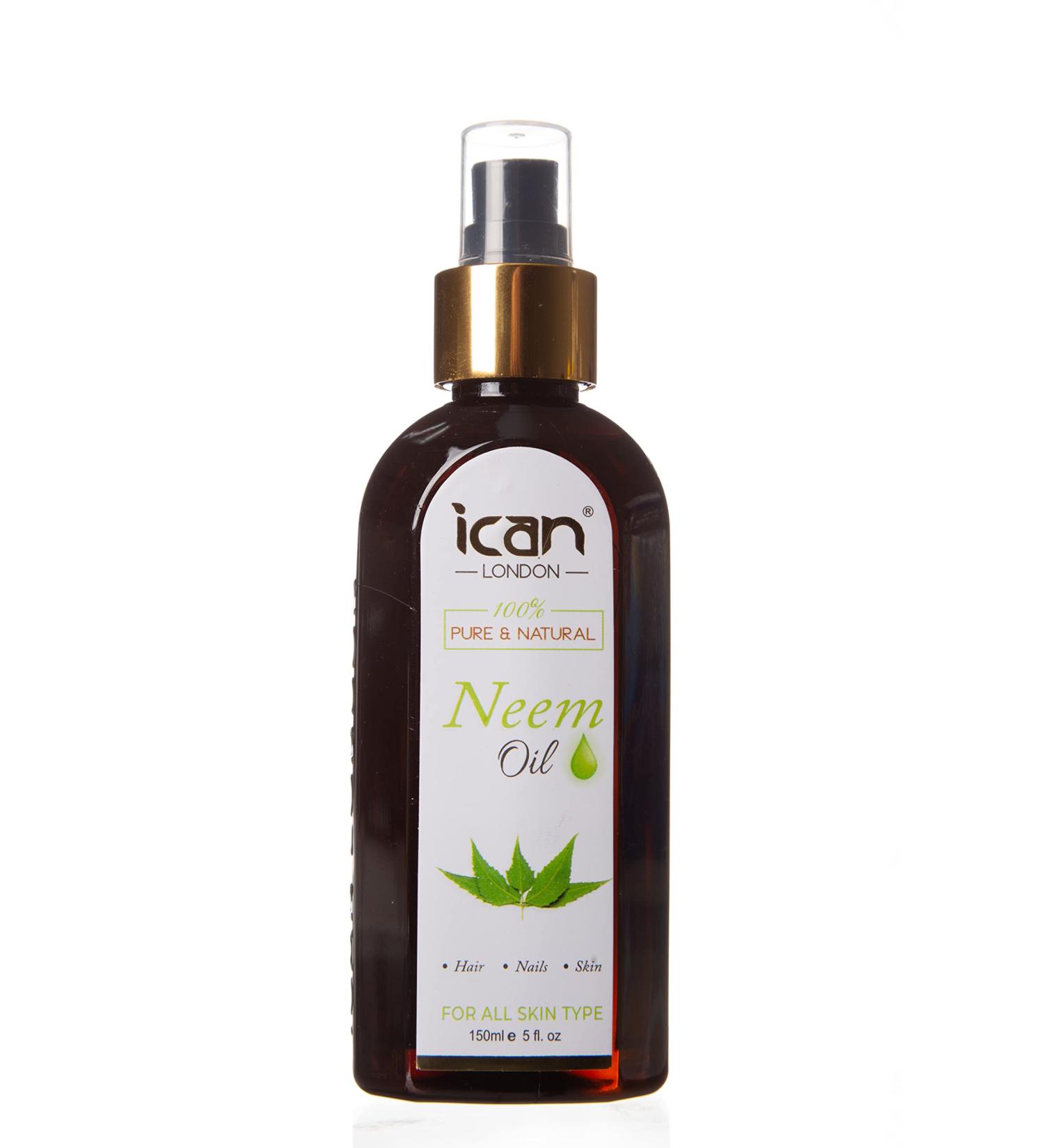 ICAN LONDON 100% PURE & NATURAL NEEM OIL FOR HAIR SKIN AND NAILS 150ML - Buy Online on GoSupps.com