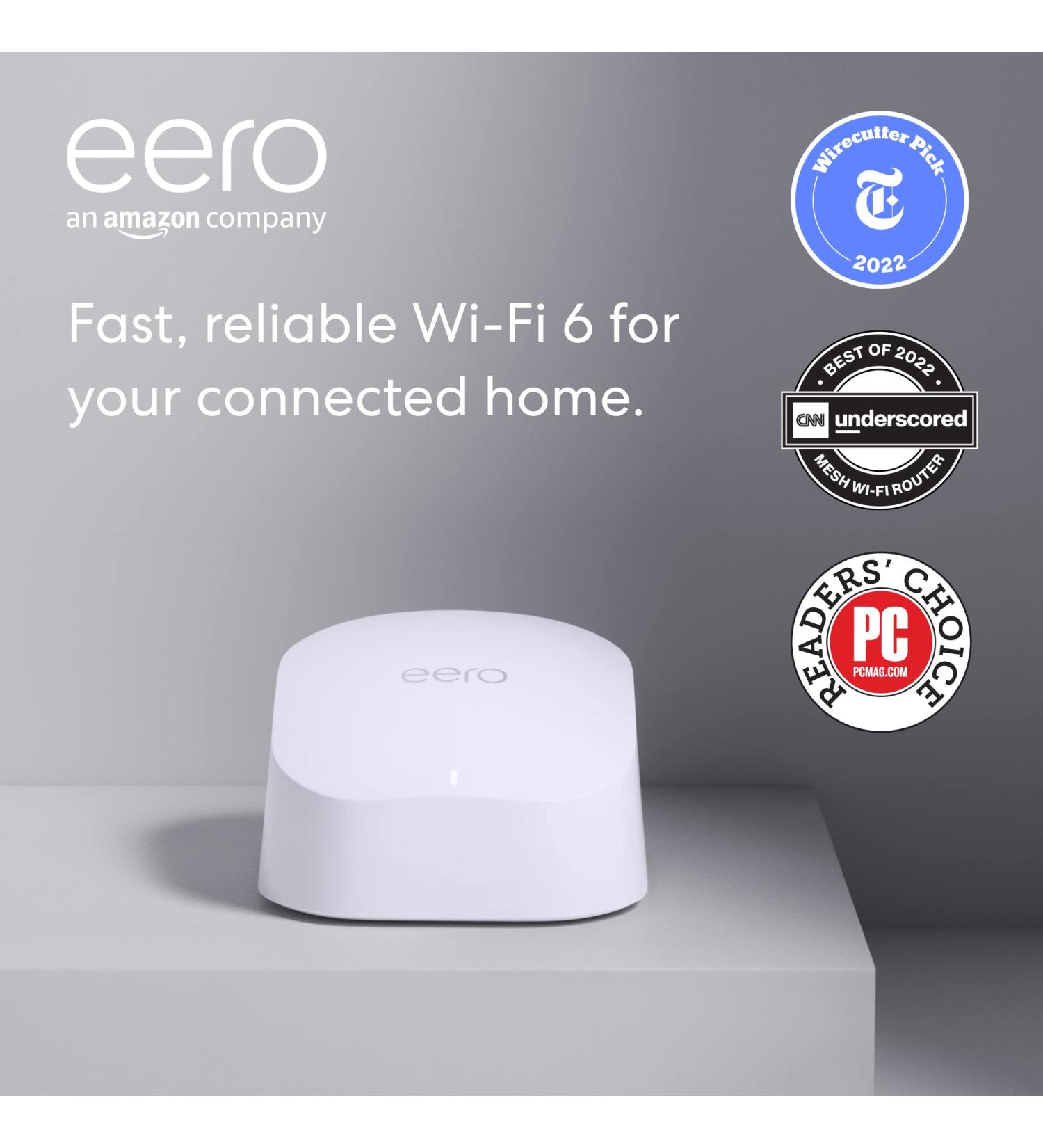 Amazon eero 6 Mesh Wi-Fi Router - 900 Mbps Speed - Alexa Compatible - 1,500 sq. ft. Coverage - 2020 Release - Buy Online on GoSupps.com