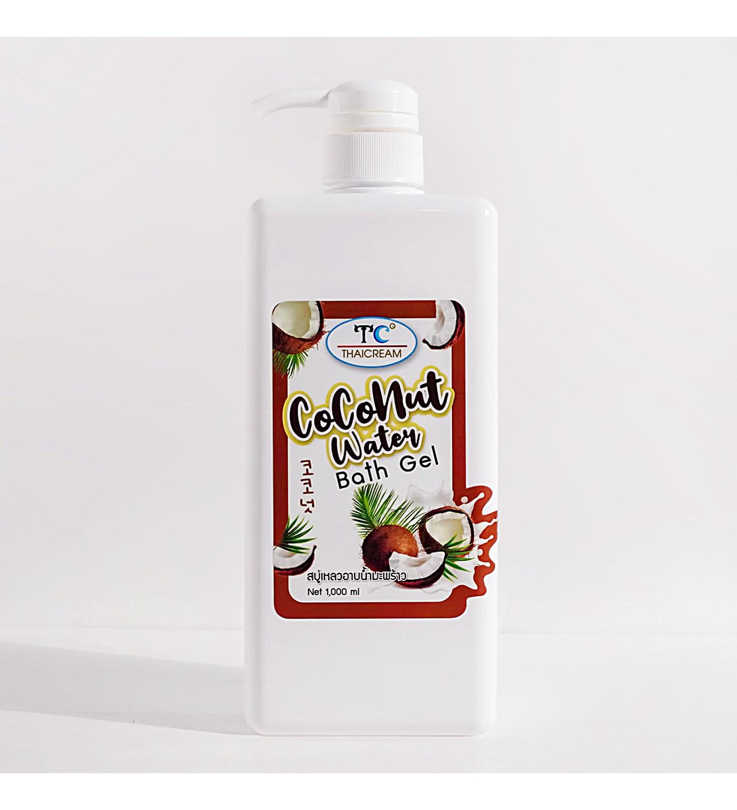 Buy Coconut Water Bath Gel - Natural Oil for All Skin Types | 1000ml - Hydrating & Refreshing - Buy Online on GoSupps.com