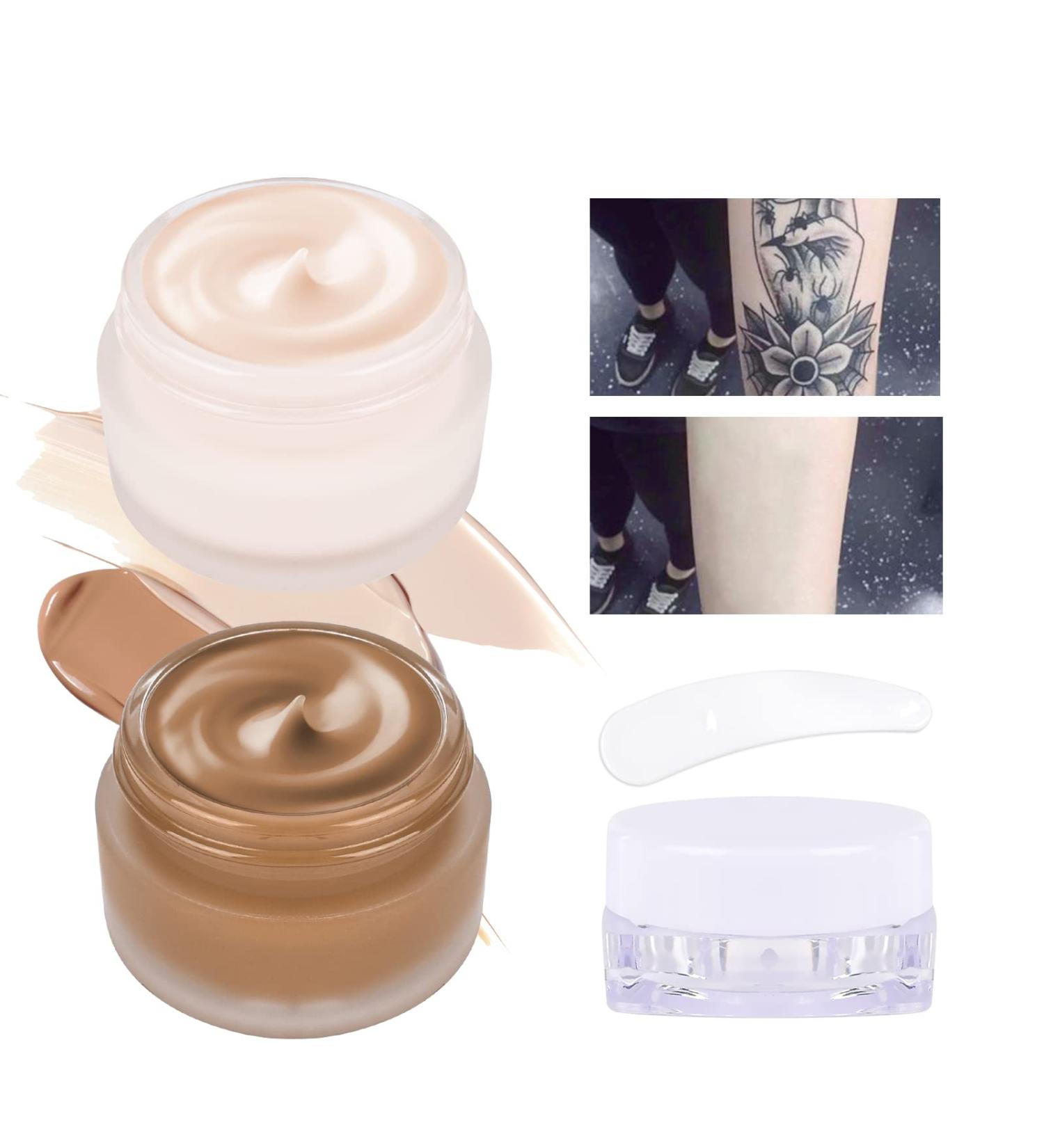 FREEORR 2 Colors Tattoo Cover Up Concealer Set | Waterproof & Long Lasting | Full Coverage Makeup for Scar, Birthmark, & Tattoo | Coloring Tools Included - Buy Online on GoSupps.com