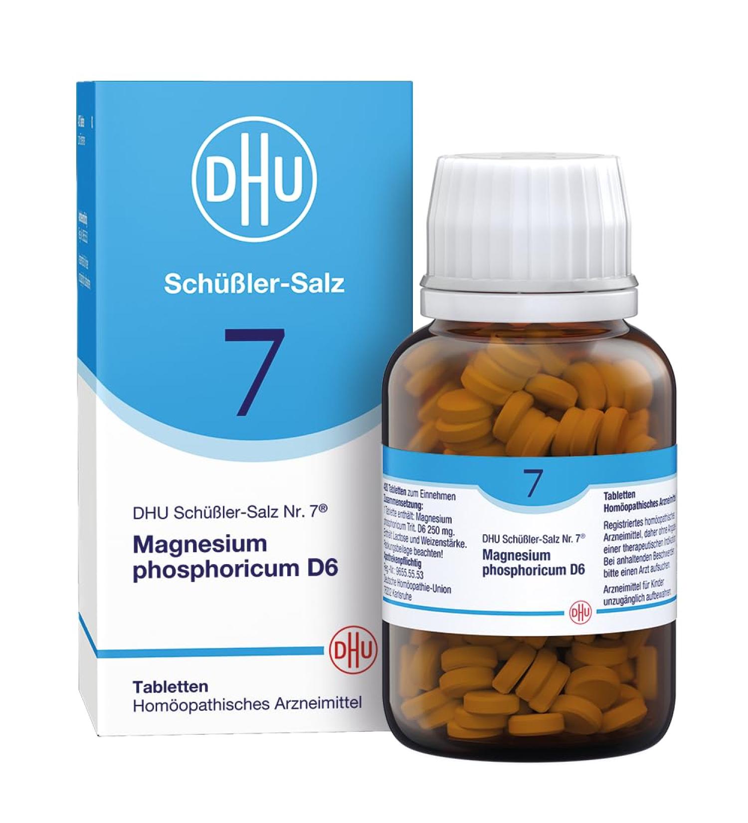 DHU Sch ler Salt No. 7 Magnesium Phosphoricum D6 - Natural Mineral for Muscles & Nerves | Eco-Friendly Pharmaceutical Glass | 420 P - Buy Online on GoSupps.com