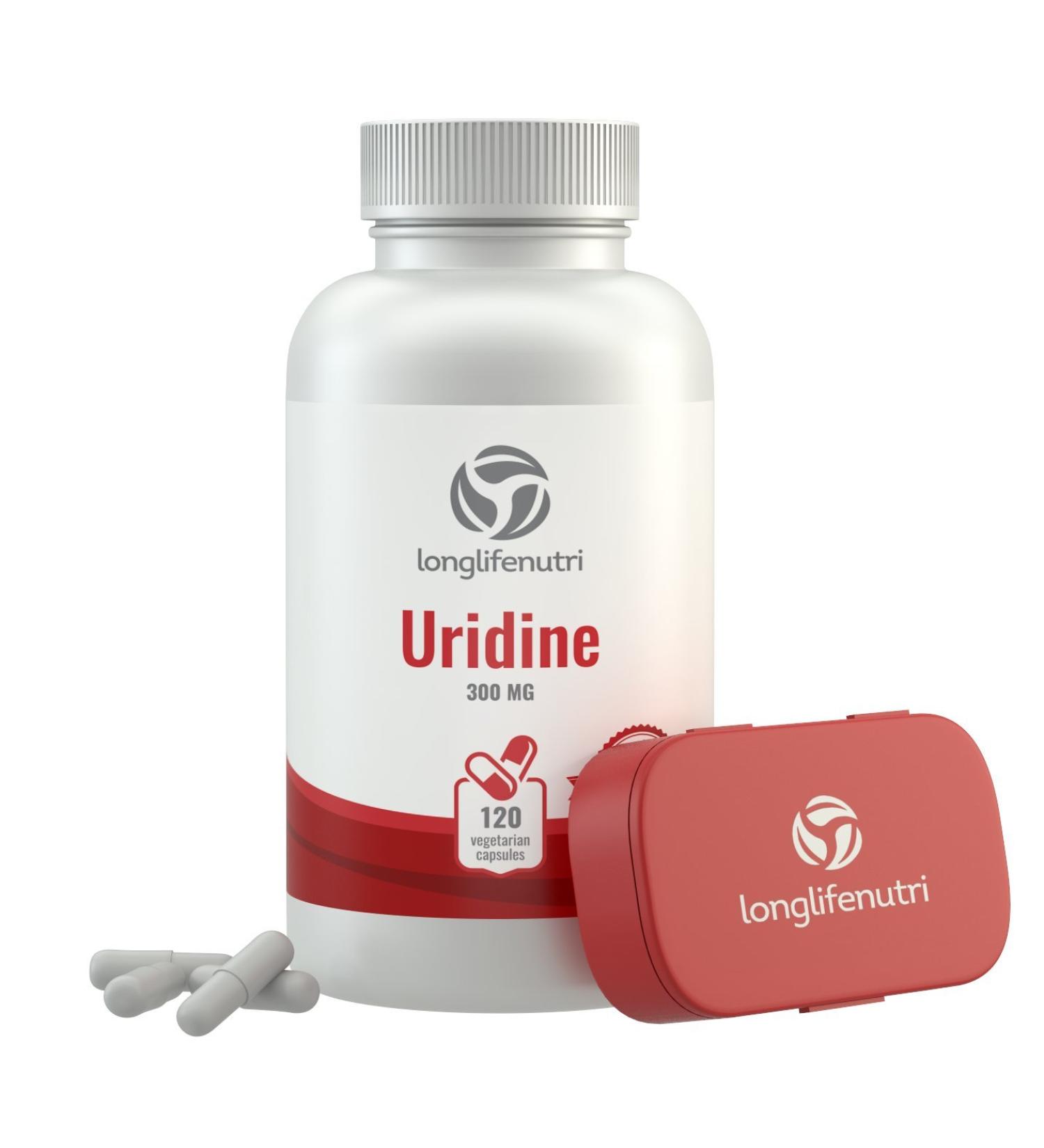 Uridine Monophosphate 300mg - Choline Enhancer for Memory & Brain Function - 120 Capsules - Made In USA - Buy Online on GoSupps.com
