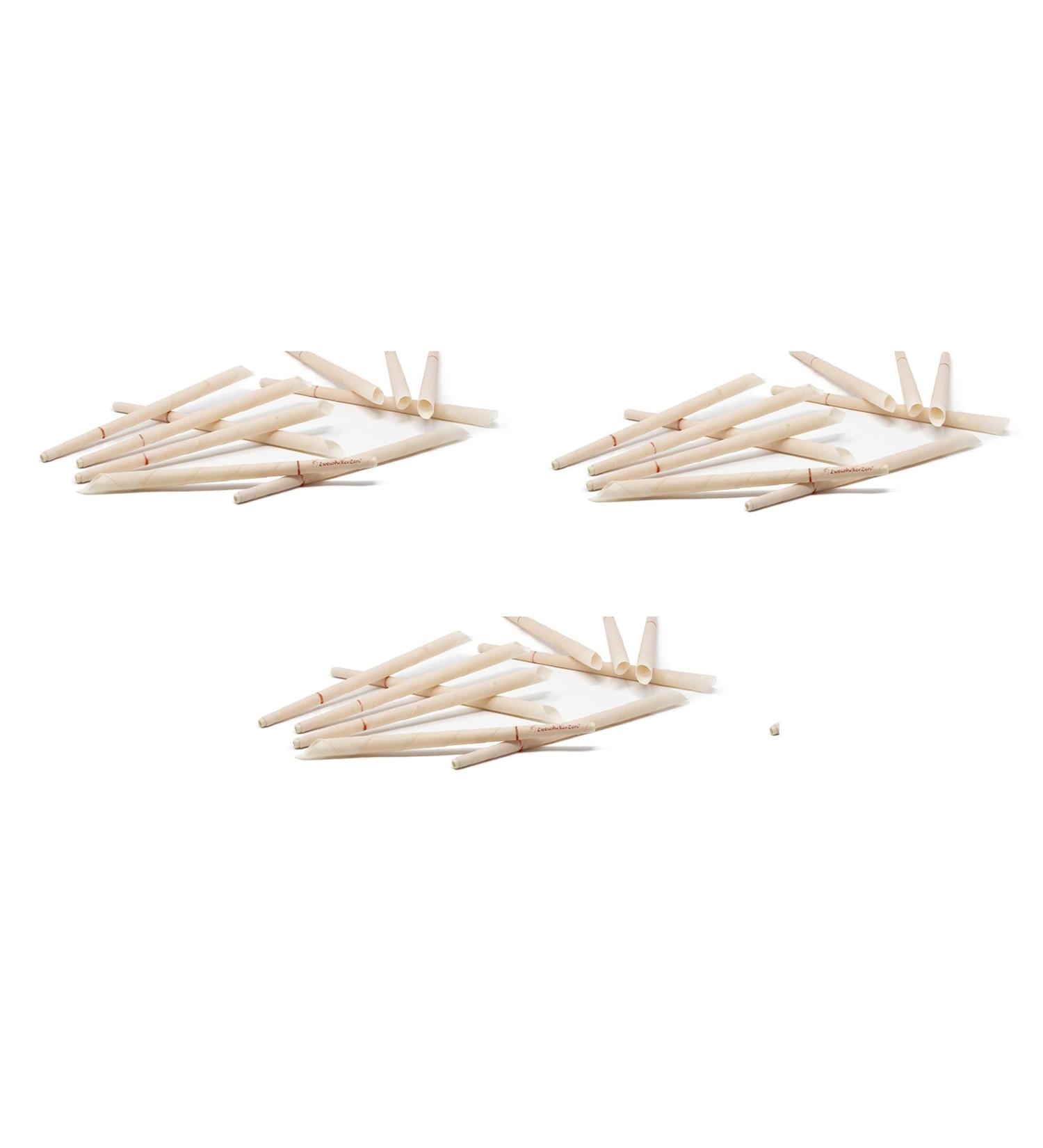30 pieces (15 pairs) two -eared candles made of beeswax and cotton carrier material |conical |Funnel form |Burn marking |Wellness |Relax |Filter inner lying(30)