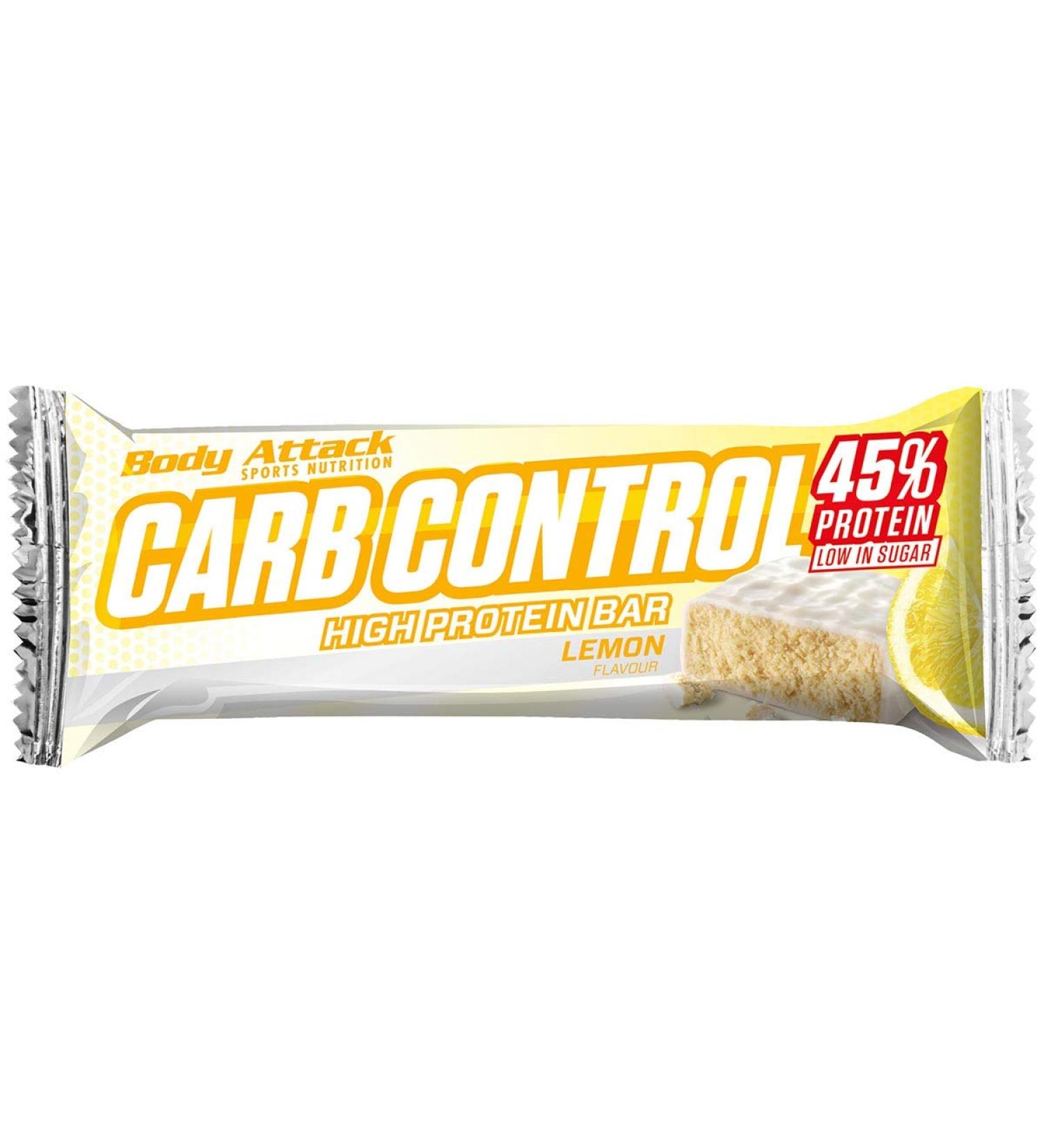 Body Attack Carb Control Protein Bar - Low Sugar High Protein No Added Sugar Whey Protein Lemon Mix Box (10 x 100g) - Ideal Healthy Snack for Weight Management - Buy Online on GoSupps.com
