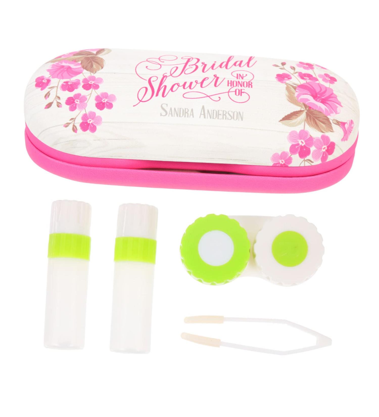 JECOMPRIS Double-Layer Glasses Case & Contact Lens Travel Set - Mini Storage Box Solution & Accessories - FiligreeTui Haupt Rosa 16.5x7x5.5cm - International Shipping Available - Buy Online on GoSupps.com