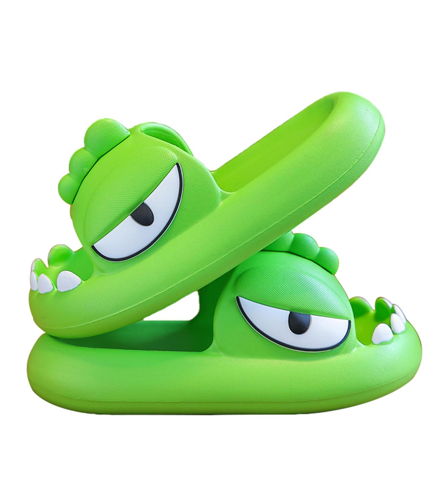 Yeteeepot Children's Summer Slippers - Boys & Girls Cartoon Slides Beach Sandals in Light Green (27/28 EU) - Buy Online on GoSupps.com
