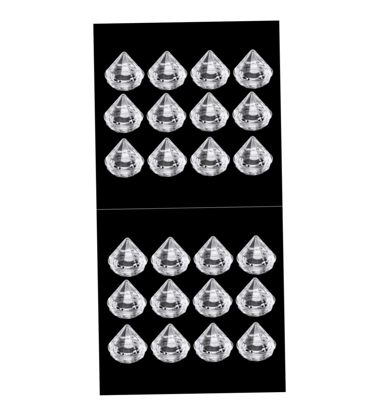 Housoutil 60 Pcs Eye Shadow Bottle Eyeshadow Jars Sample Containers Nails Powder Boxes Cosmetic Organizer 3x3cmx2pcs Transparent Colorx2pcs - Buy Online on GoSupps.com