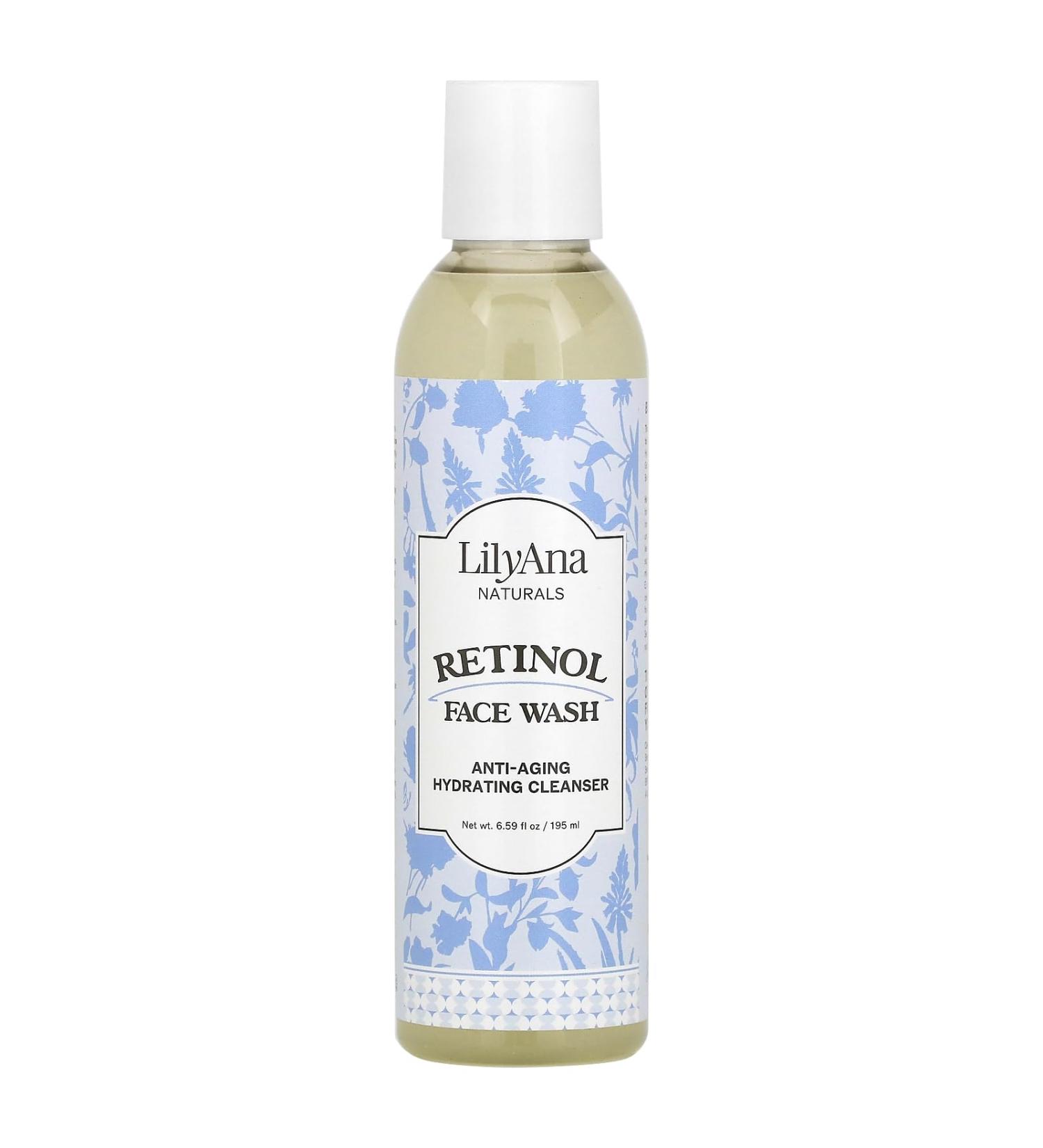 LilyAna Naturals Retinol Face Wash - Best Facial Cleanser for Women & Men - 6 oz Skin Care Product - Shop Now for Glowing Skin - Buy Online on GoSupps.com