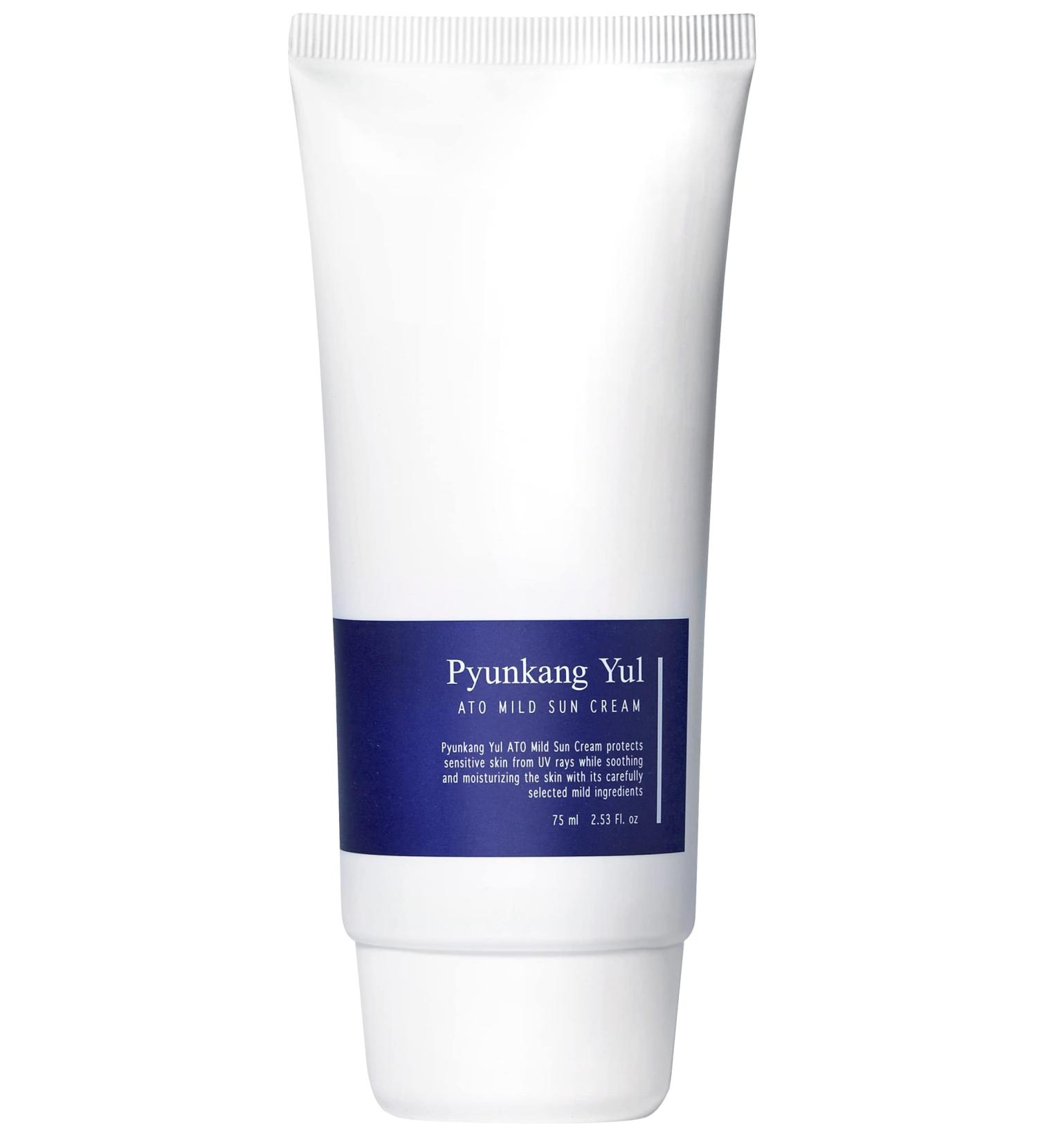 YUNAK YUL ATO Mild Sun Cream SPF 50 Hybrid Sunblock for Sensitive Skin - Broad Spectrum Protection, No White Cast, Fragrance Free, 2.53 Fl.Oz - Buy Online on GoSupps.com