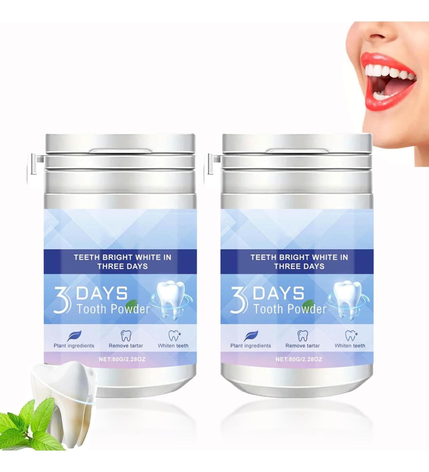 Teeth Whitening Powder for 3 Days White Teeth | Teeth Whitening | Visible Cleaning Effect | Teeth Whitener - Cosmetic Teeth Cleaning (2) - Buy Online on GoSupps.com