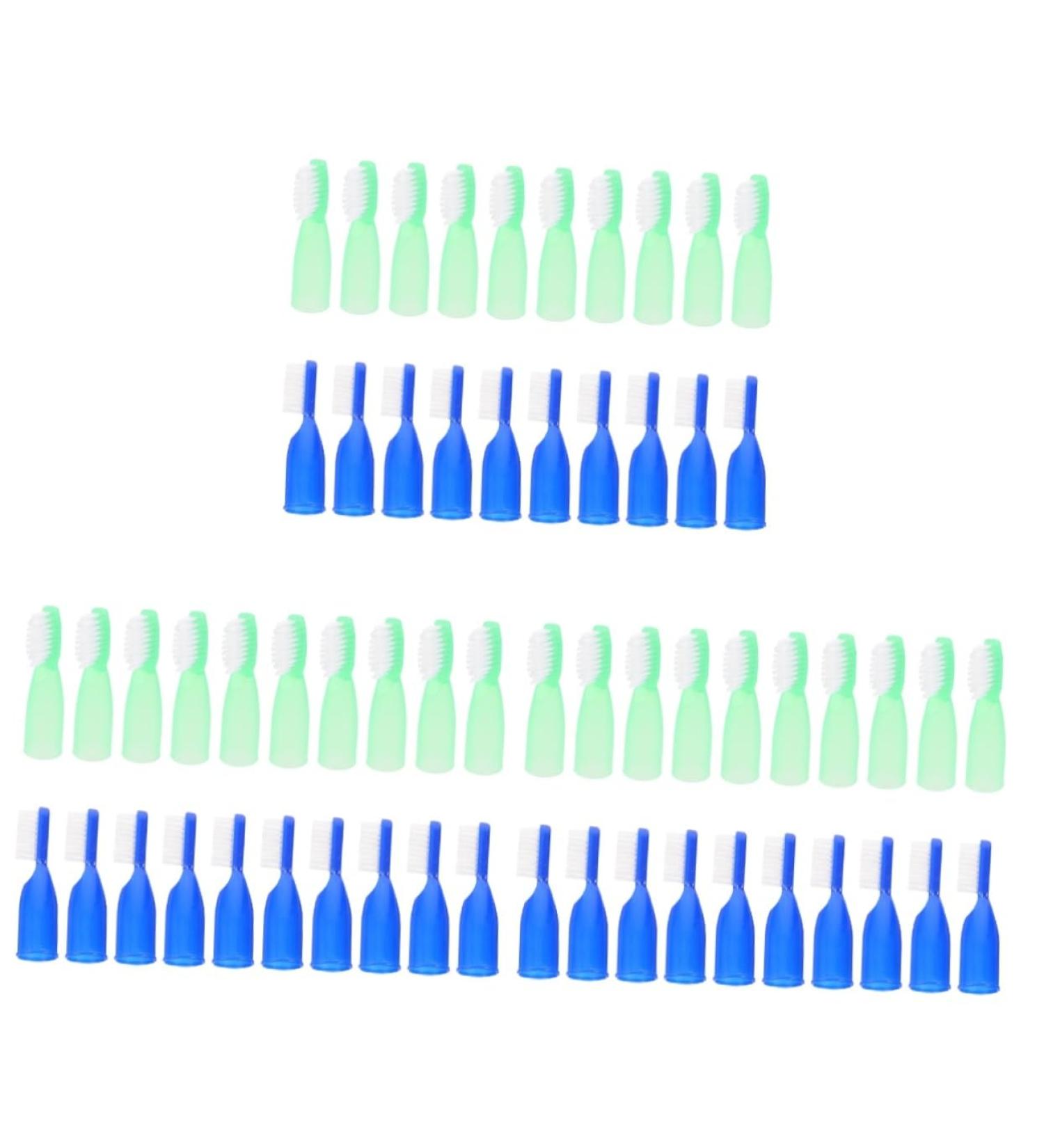 Healeved Mini Finger Toothbrush - 60 STK Travel Toothbrush Set | Safe & Portable Mouth Cleaning Brush in 3 Colors - Buy Online on GoSupps.com