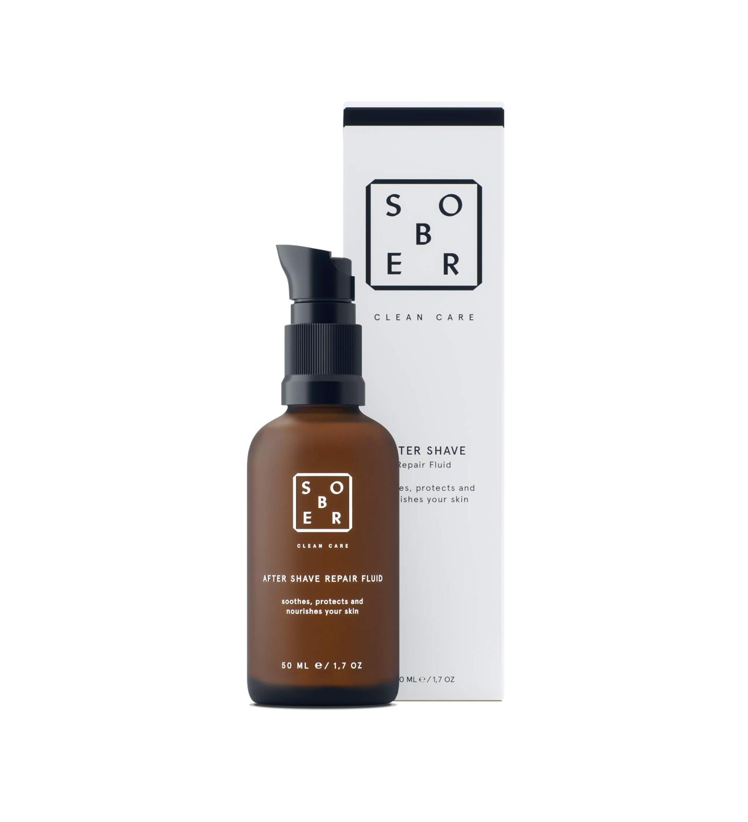 Sober After Shave Repair Fluid | Cooling Balm for Men | Anti-Shaving Pimples & Ingrown Hair Relief | Alcohol-Free | 50 ml - Buy Online on GoSupps.com
