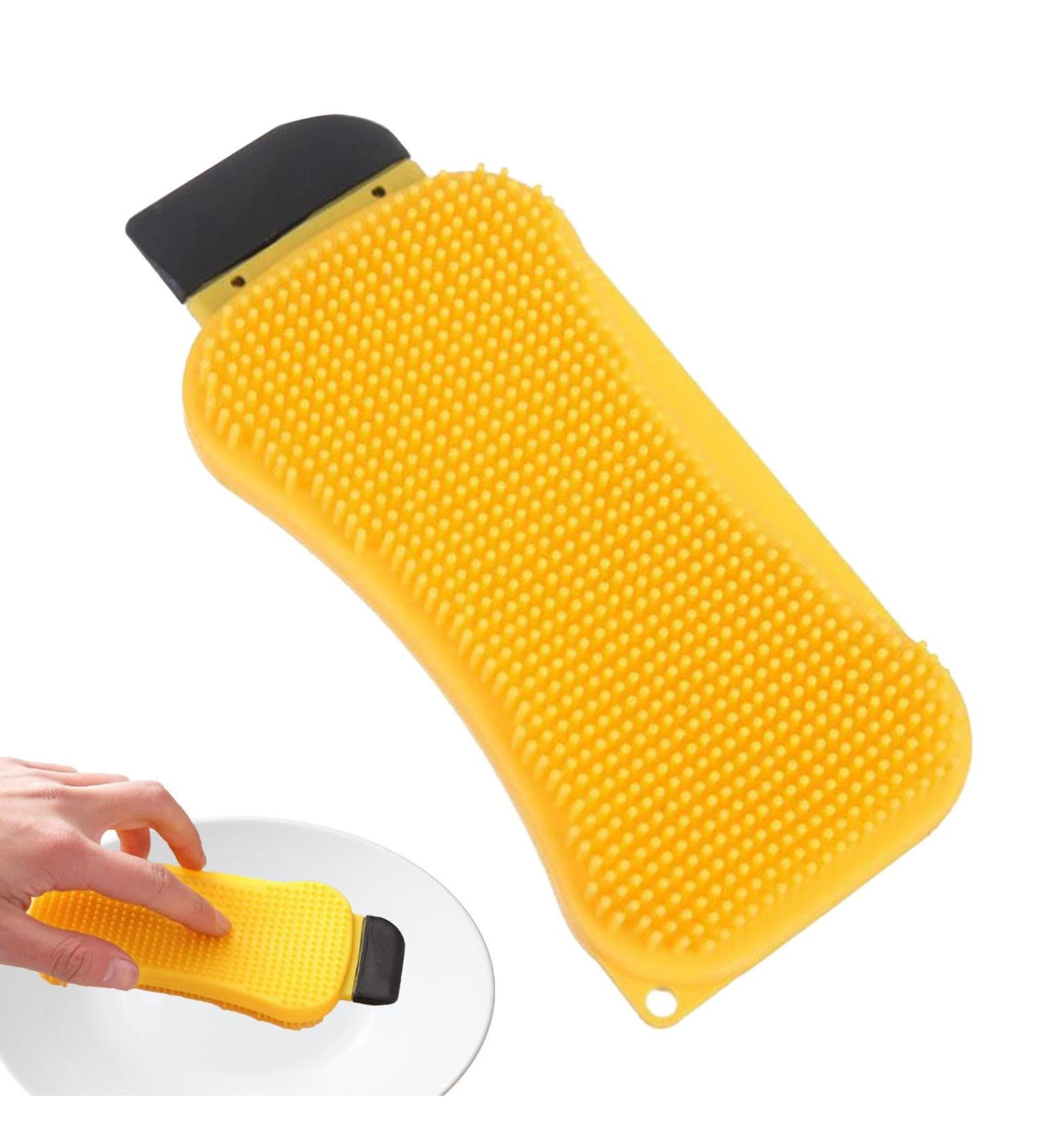 Huyath Silicone Sponges for Dishes Multi-Purpose Cleaning Sponges Scrub Brush Kitchen Cleaning Tool Sponge Scraper for Easy Cleaning & Dishwashing - Buy Online on GoSupps.com