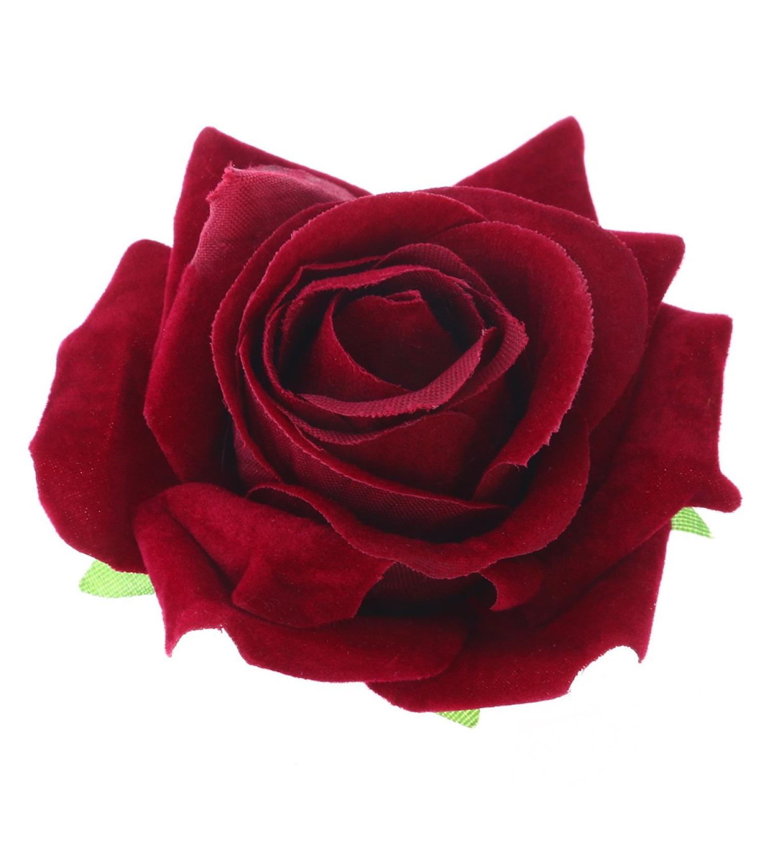 Lurrose 2 in 1 Large Rose Hairpin & Clip - Wine Red Flower Brooch for Women | Elegant Party Accessory - Buy Online on GoSupps.com