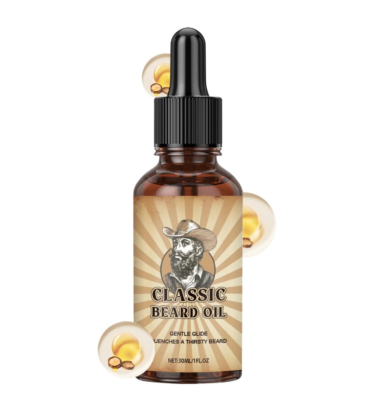Men's Beard Oil - 30ml Nourishing Fast-Absorbing Non-Sticky and Moisturizing Formula Beard Oil for Men for Care and Styling - For Dad Grandad Husband Beard Lovers and Family - Buy Online on GoSupps.com