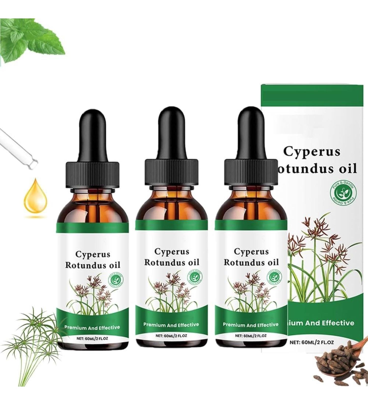 Cyperus Rotundus Oil - 100% Natural Cyprus Oil for Hair Removal Reducing Body Hair Growth Smooth Skin & Moisturizing Ideal for All Skin Types 60 ml (3 Pcs) - Buy Online on GoSupps.com
