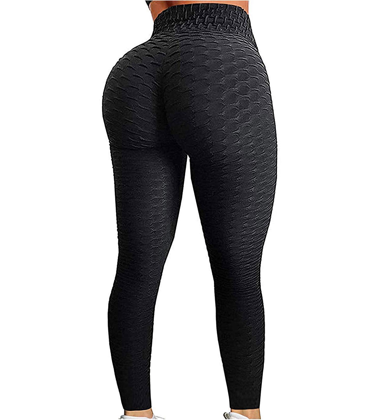 JGS1996 Women's High Waist Yoga Pants Tummy Control Booty Leggings - Large Black - Buy Online on GoSupps.com