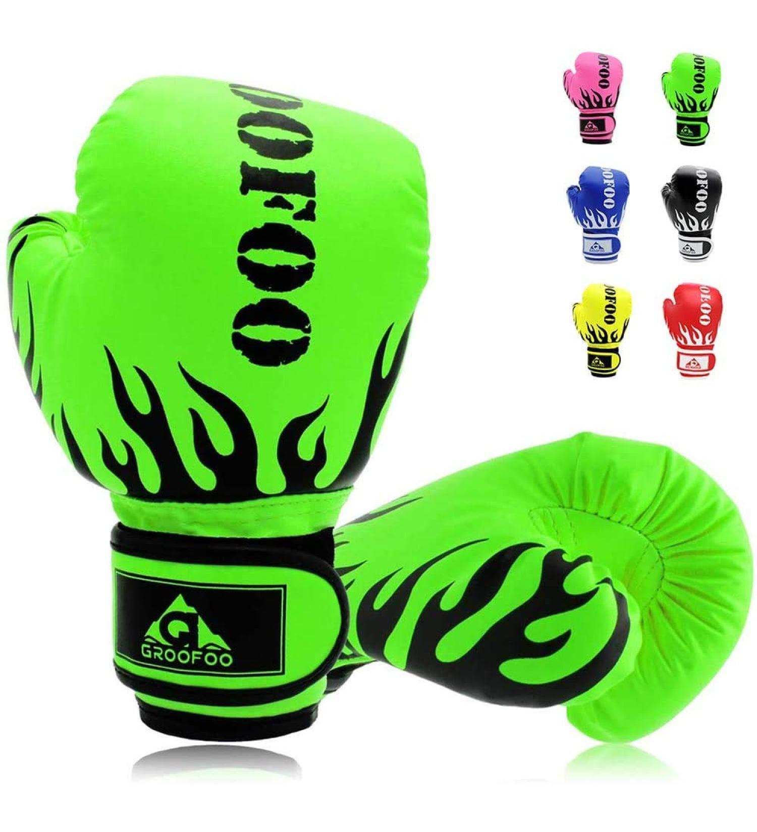 Groofoo Children's Boxing Gloves - 4oz & 6oz for Ages 3-14 | Perfect for Sparring Training MMA Muay Thai & Kickboxing - Buy Online on GoSupps.com