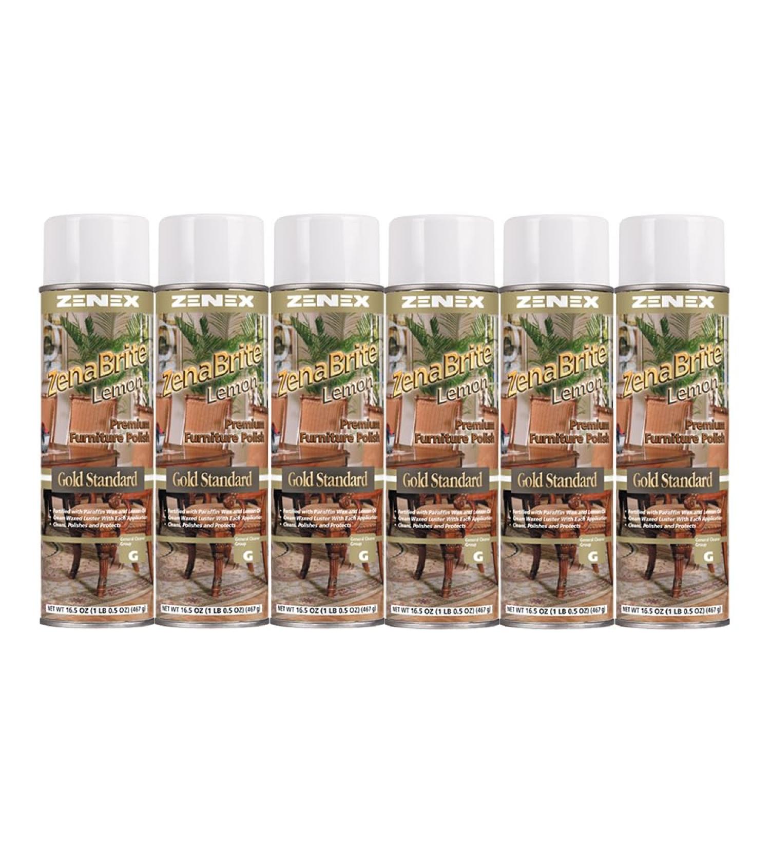 ZenaBrite Lemon Furniture Polish net 16.5 oz.. 6 count.