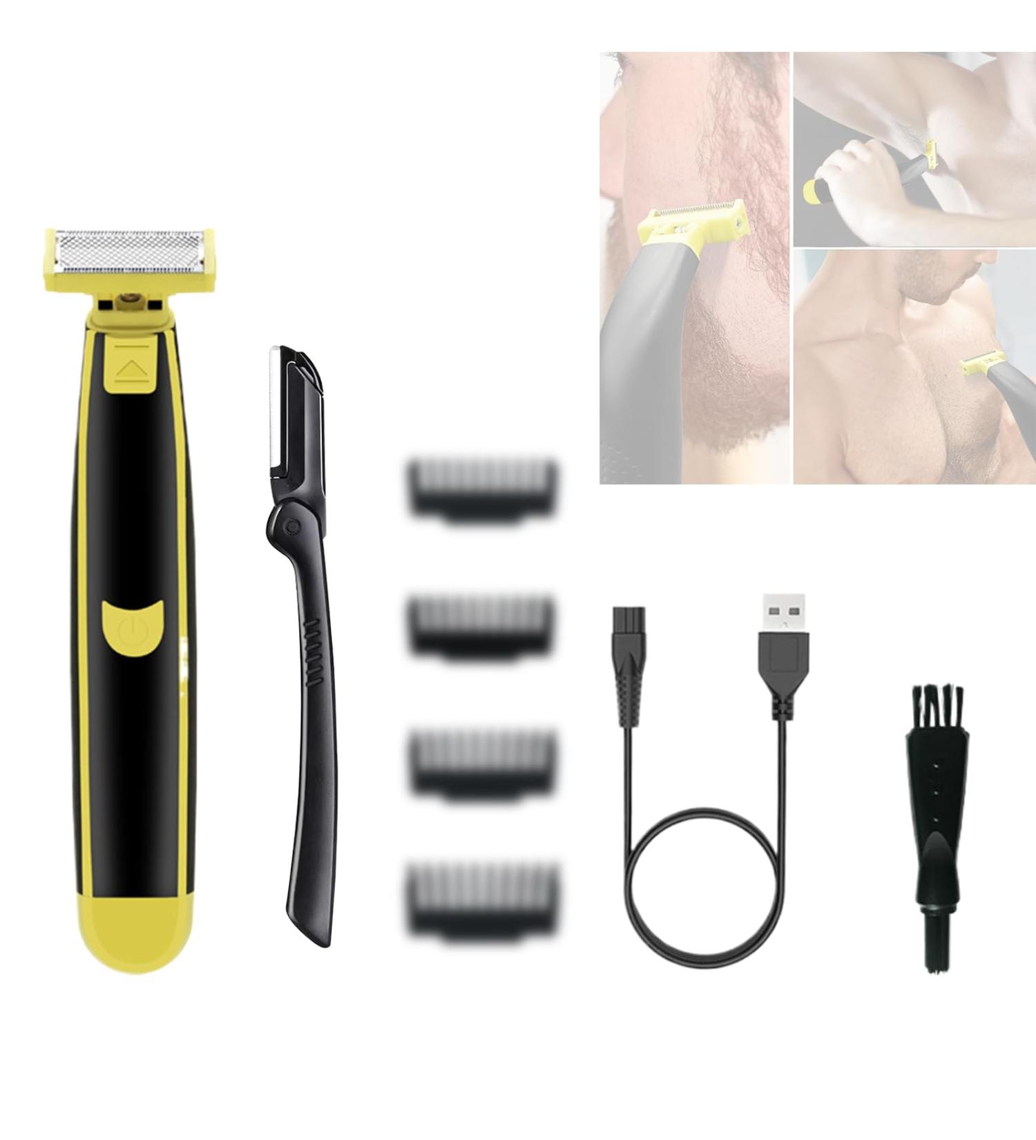 Katslyn Wet and Dry Shaver for Men Body Shavers for Men Wet and Dry Electric Shaver Mens Body Shaver Ergonomic Full Body Washed Wet and Dry Shaver USB Rechargeable (with Eyebrow Trimmer *1) - Buy Online on GoSupps.com