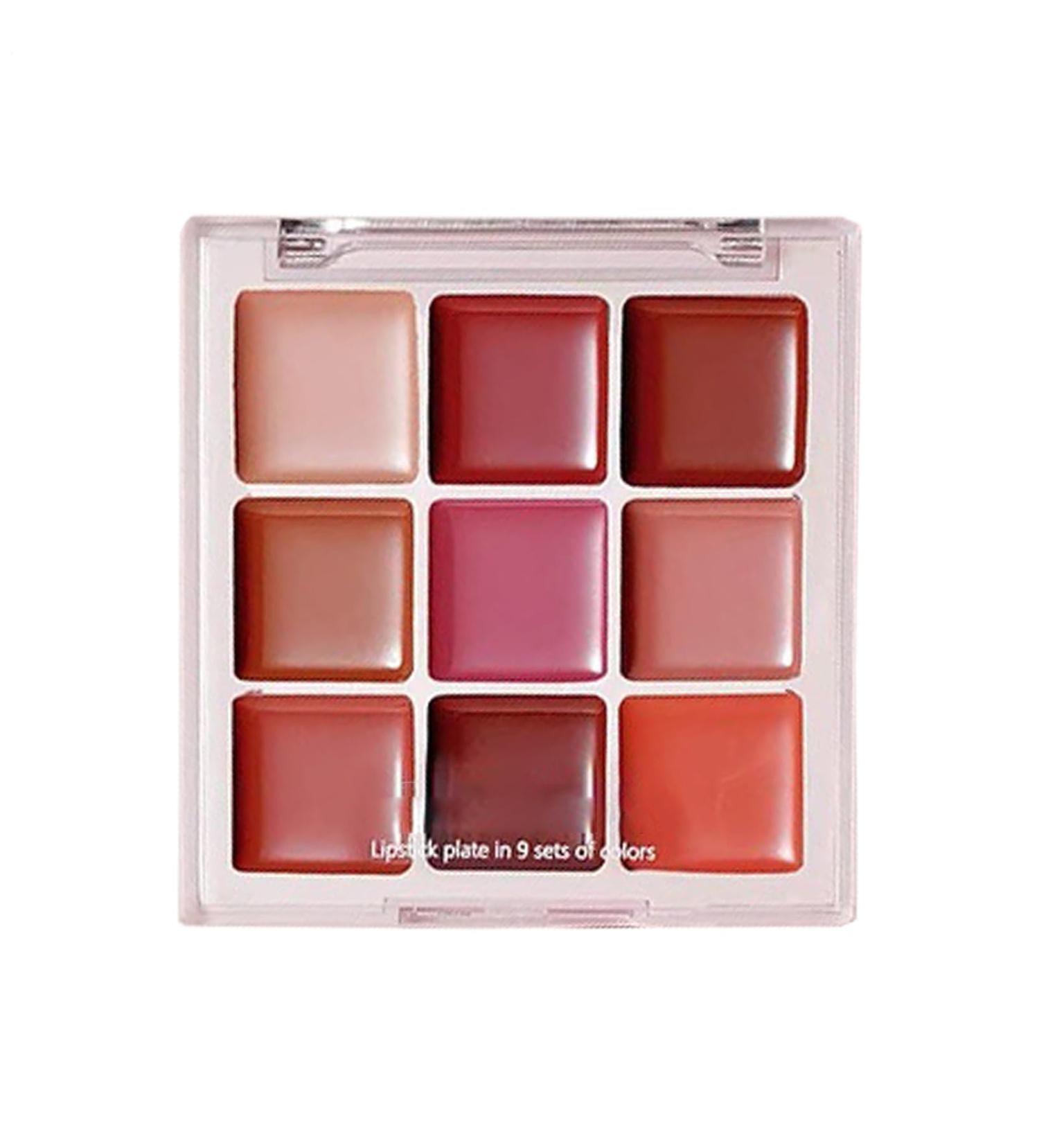 Generisch Lip Palette 9 Colors - Matte Waterproof Lipstick Set Moisturizing Non-Sticky | Cosmetic Makeup for Teen Girls Everyday Occasional Party Travel - Buy Online on GoSupps.com