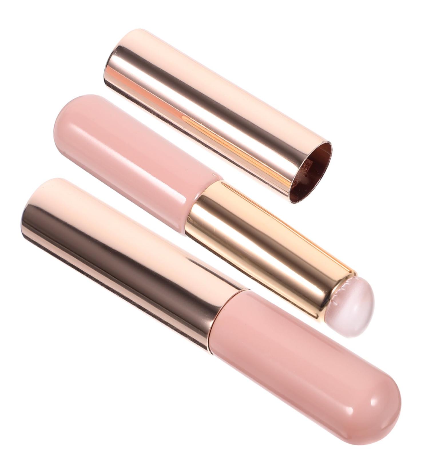 2pcs Lip Brush Set - Premium Lipstick Applicator Wands for Flawless Lip Makeup & Concealer | Soft Round Head Wood Brushes in Pink - Buy Online on GoSupps.com