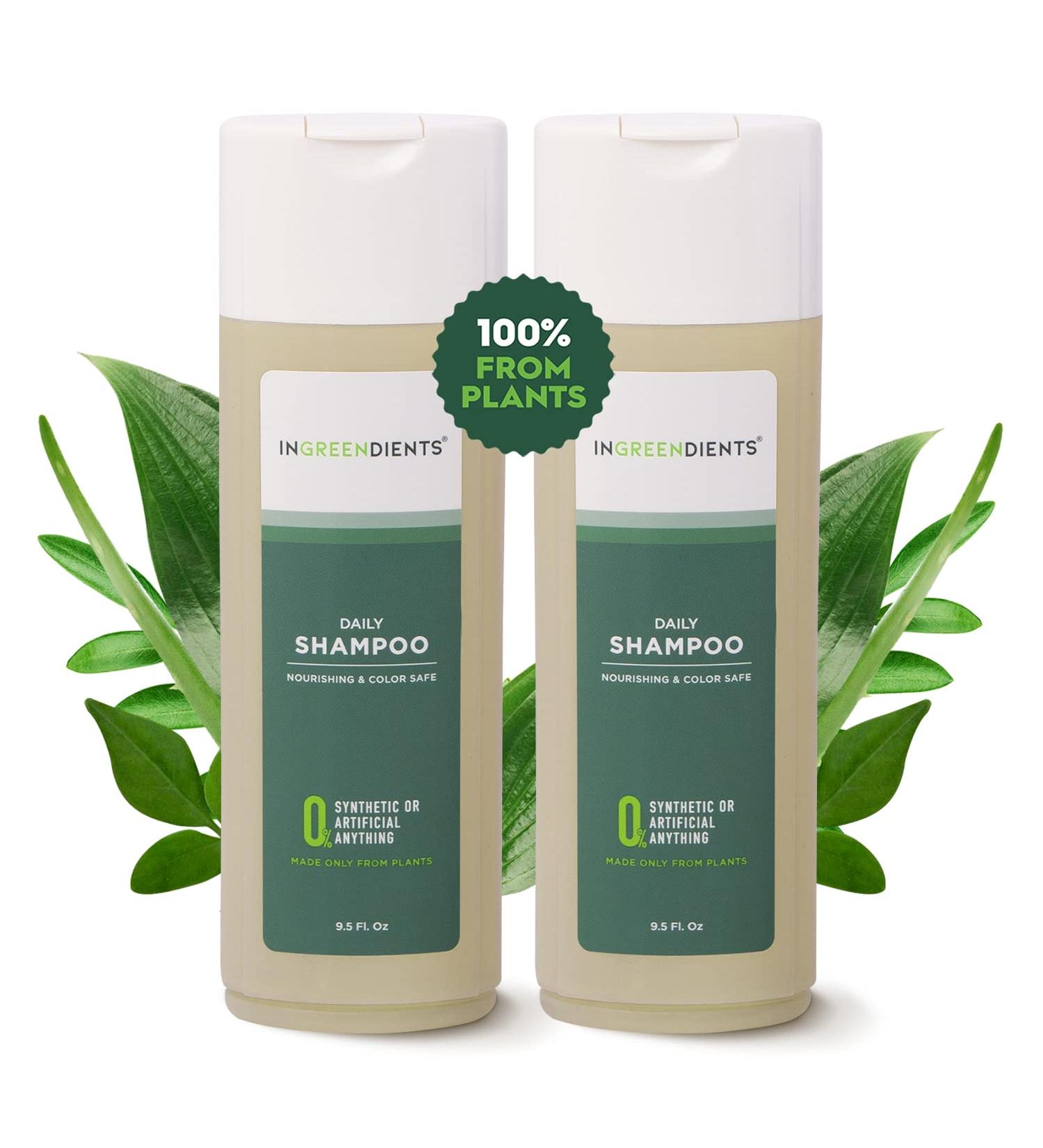 Ingreendients Sulfate Free Vegan Shampoo with Organic Apple Cider Vinegar & Tea Tree Oil - Color Safe, Paraben & Gluten Free, pH Balanced - Buy Online on GoSupps.com