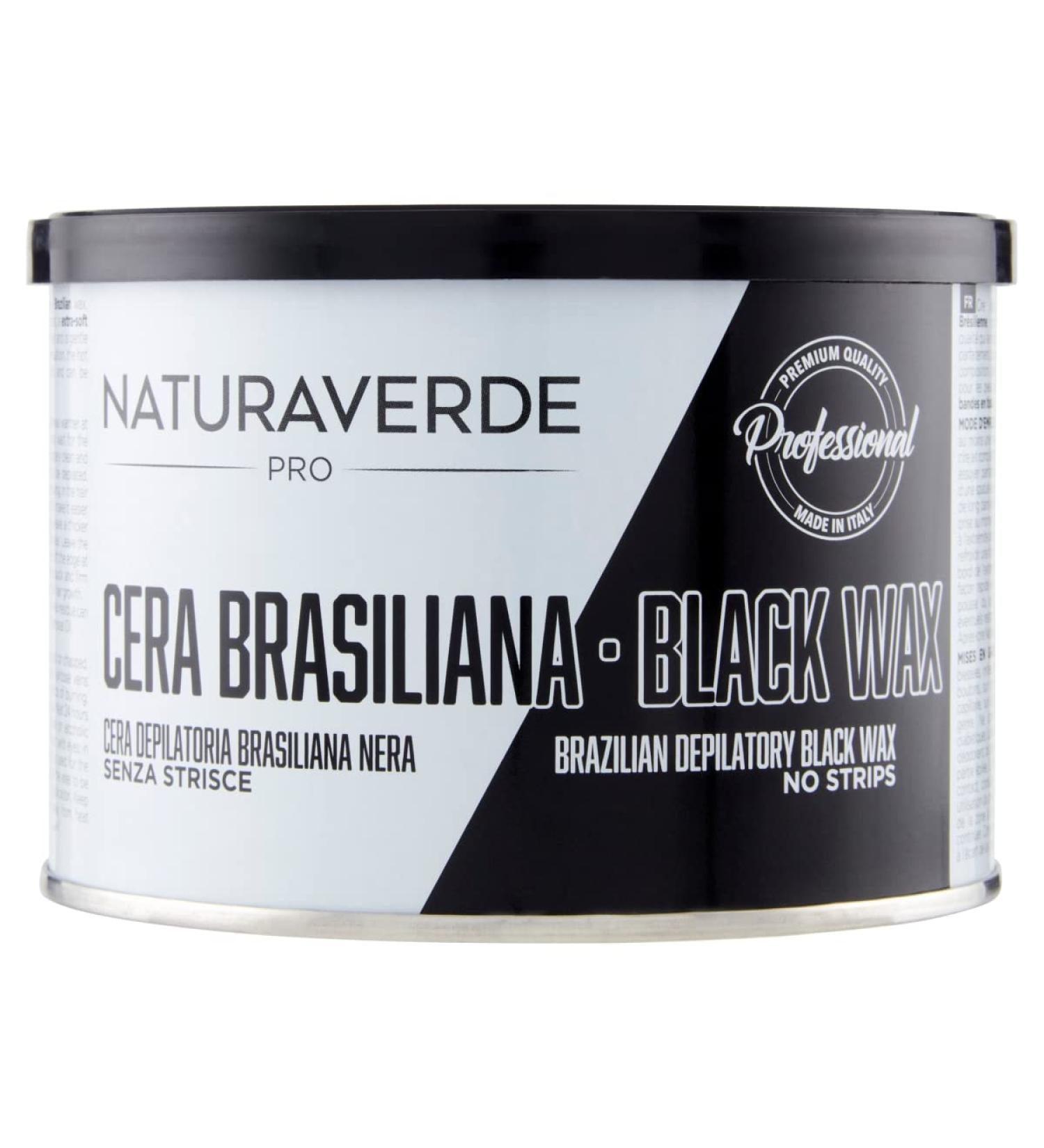 Naturaverde Brazilian Hair Removal Wax - Black Fat-Soluble 400ml | Smooth Skin at Home - Buy Online on GoSupps.com