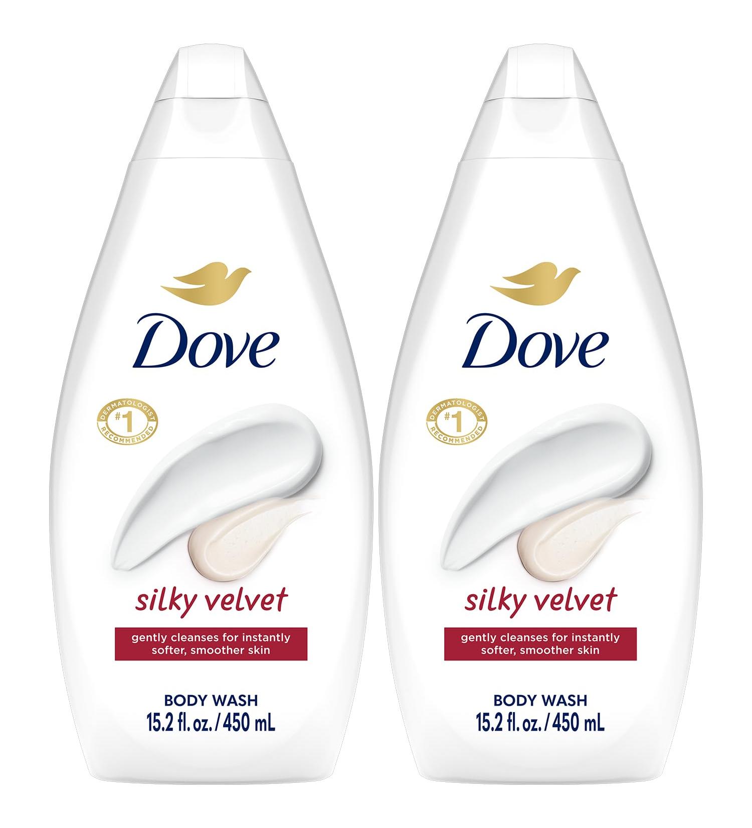 Dove Body Wash Silky Velvet 2-Pack Luxurious Moisturizing Cleanser for Smooth Soft Skin 15.22 Oz Ea - Buy Online on GoSupps.com