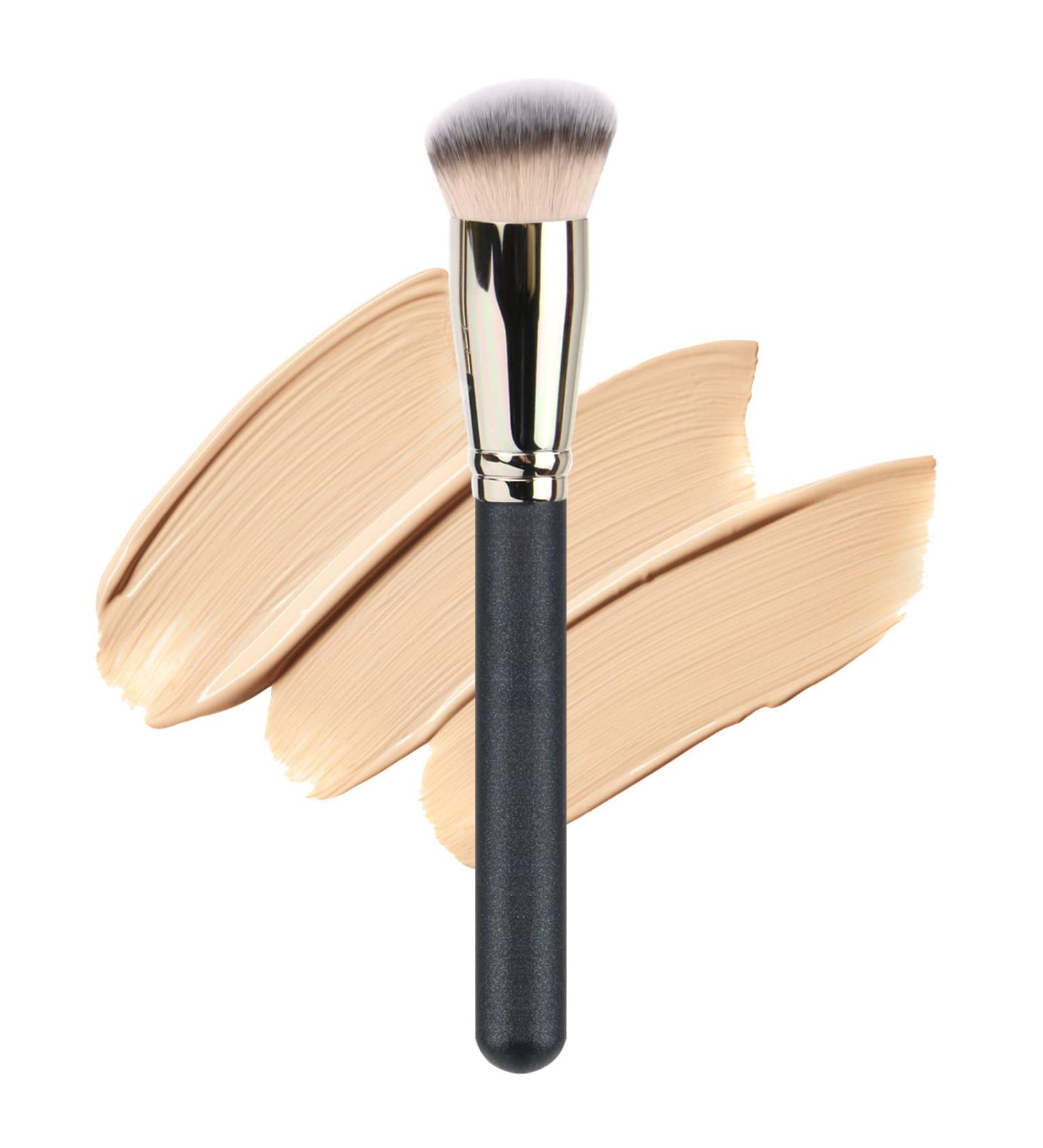 Polla Angled Kabuki Brush - Premium Makeup Tool for Flawless Liquid Foundation & Powder Cosmetics - Buy Online on GoSupps.com