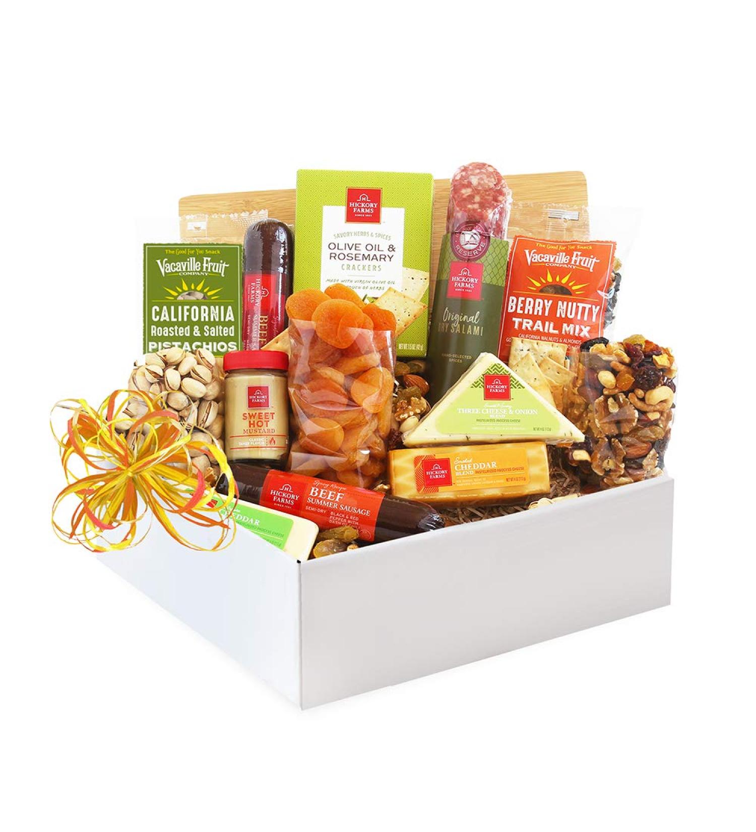 California Delicious Deluxe Meat and Cheese Gift Crate - Gourmet Treats & Gifts - Buy Online on GoSupps.com