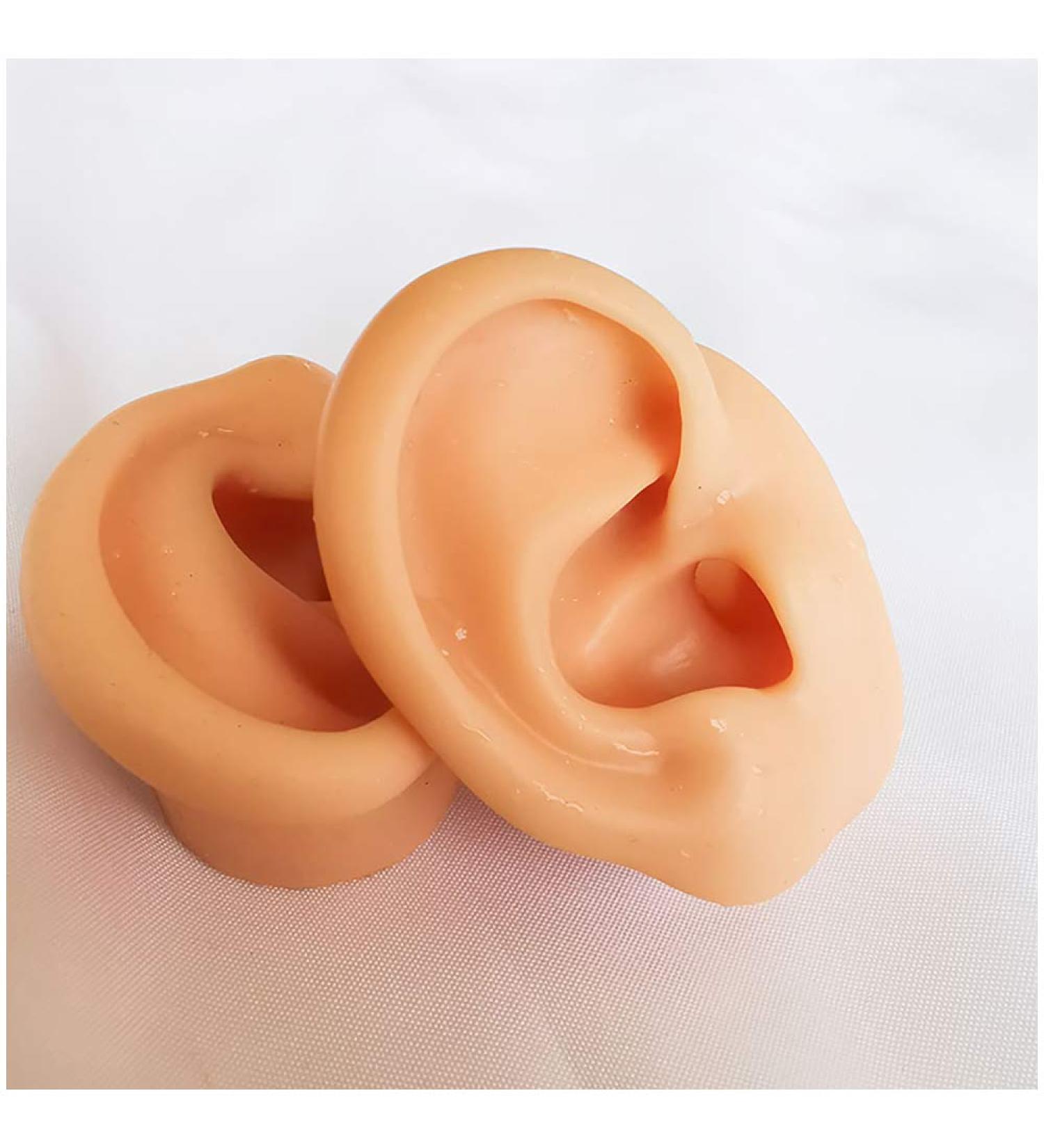Simulation Ear Model Artificial Ear Model - Soft Silicone Ear Model - for Acupuncture Ear Picking Practice Studs Earring Display Props - Buy Online on GoSupps.com