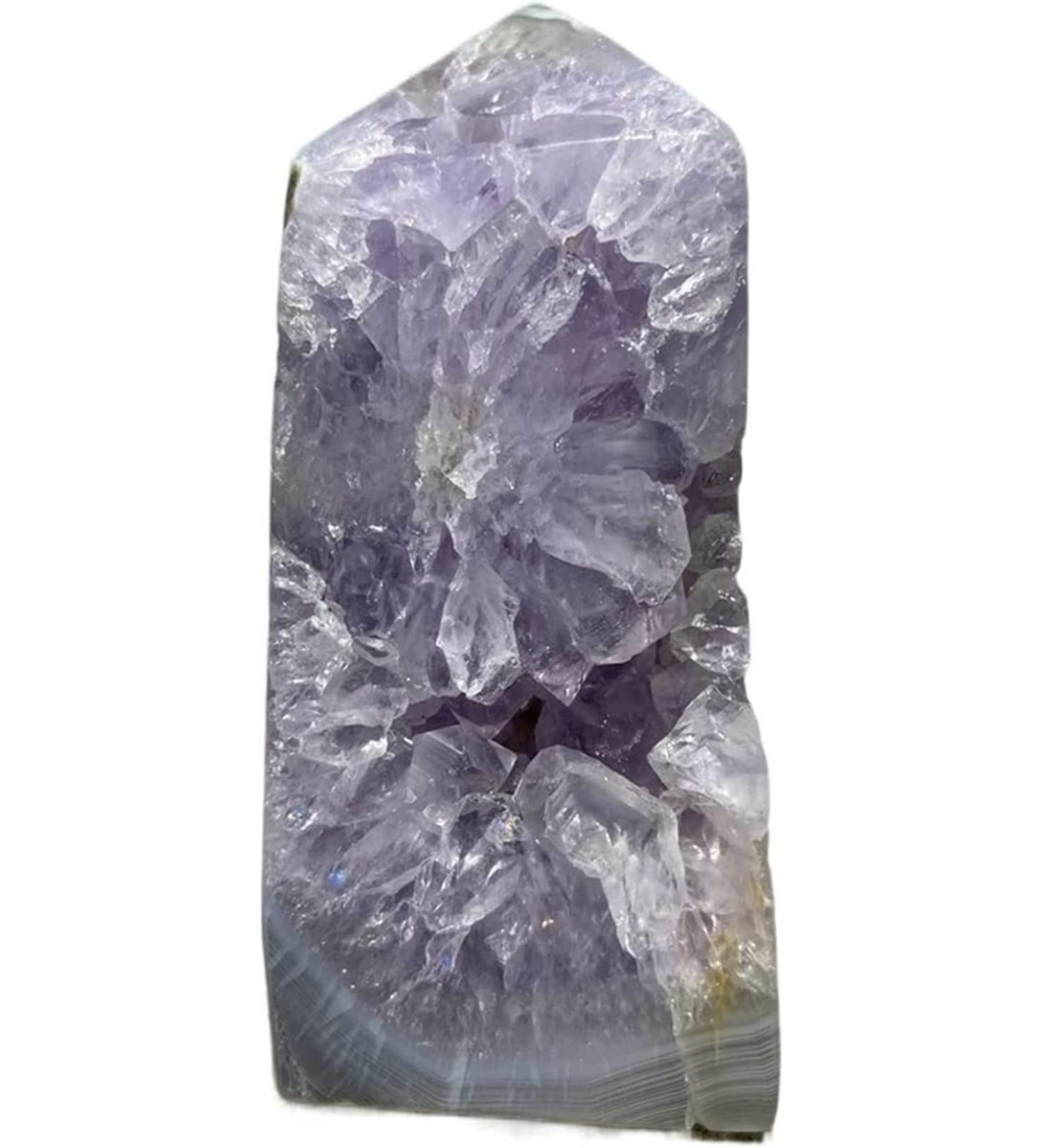 Amethyst Rough Stone Tower Amethyst Stones Natural Reiki Quartz Crystal Cluster Specimen Wicca Gift Geode Wand Home Crafts Decoration Chakra Reiki Balancing - Buy Online on GoSupps.com