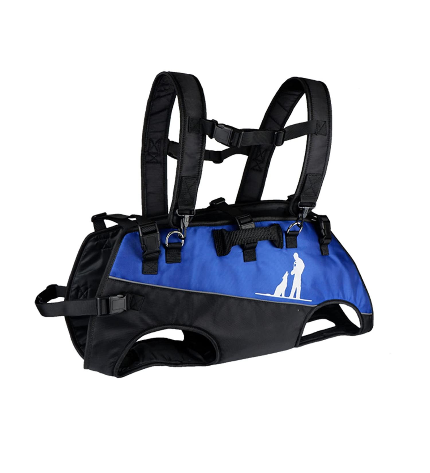 L & Y Jewelry Dog Carrier Backpack - Adjustable Front-Loading Bag for Dogs 15-40 kg Perfect for Older Dogs with Joint Injuries & Arthritis - Blue - Buy Online on GoSupps.com