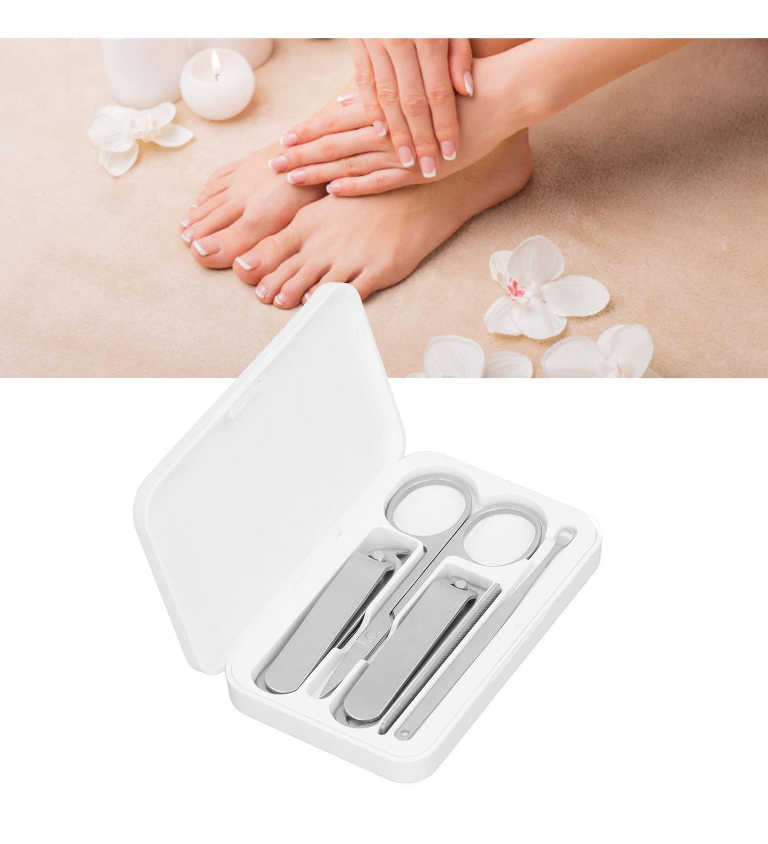 Fyearfly Nail Clipper Set Stainless Steel Nail Clipper Set 5-Piece Manicure Kit for Finger and Toenail Care High ness Wide Application - Buy Online on GoSupps.com