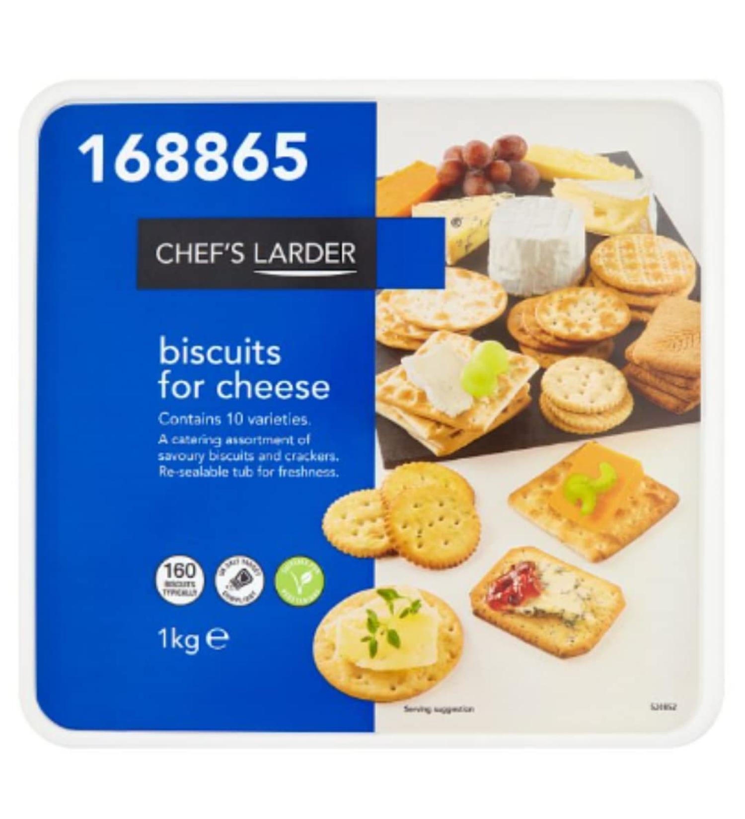 Chef's Larder Cheese Biscuits 1kg x Box of 1