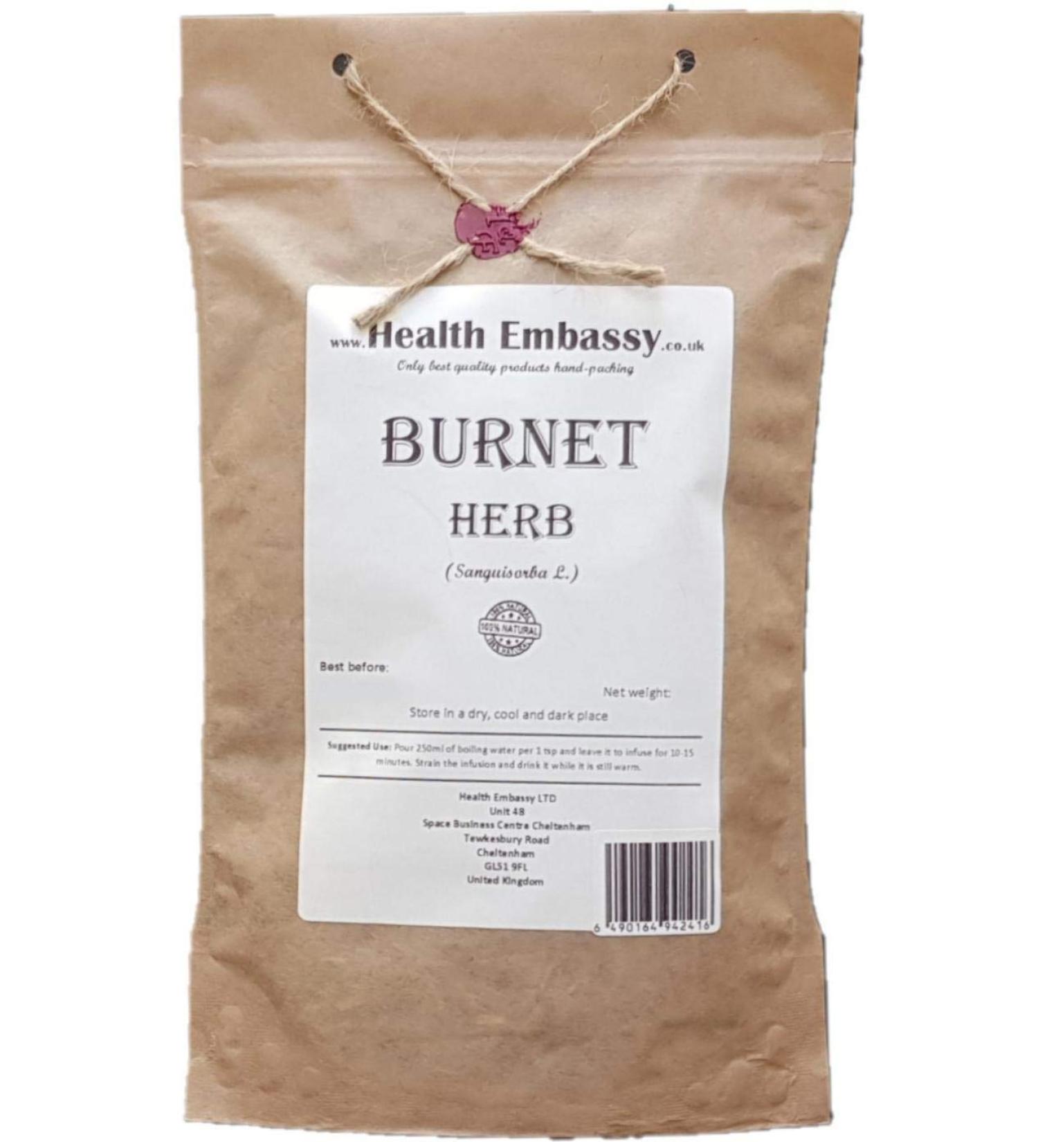 Burnet Herb Tea/Grande Pimprenelle Herbe (Sanguisorba Officinalis L. - Herba Sanguisorbae) - Health Embassy - 100% Natural (50g) - Buy Online on GoSupps.com