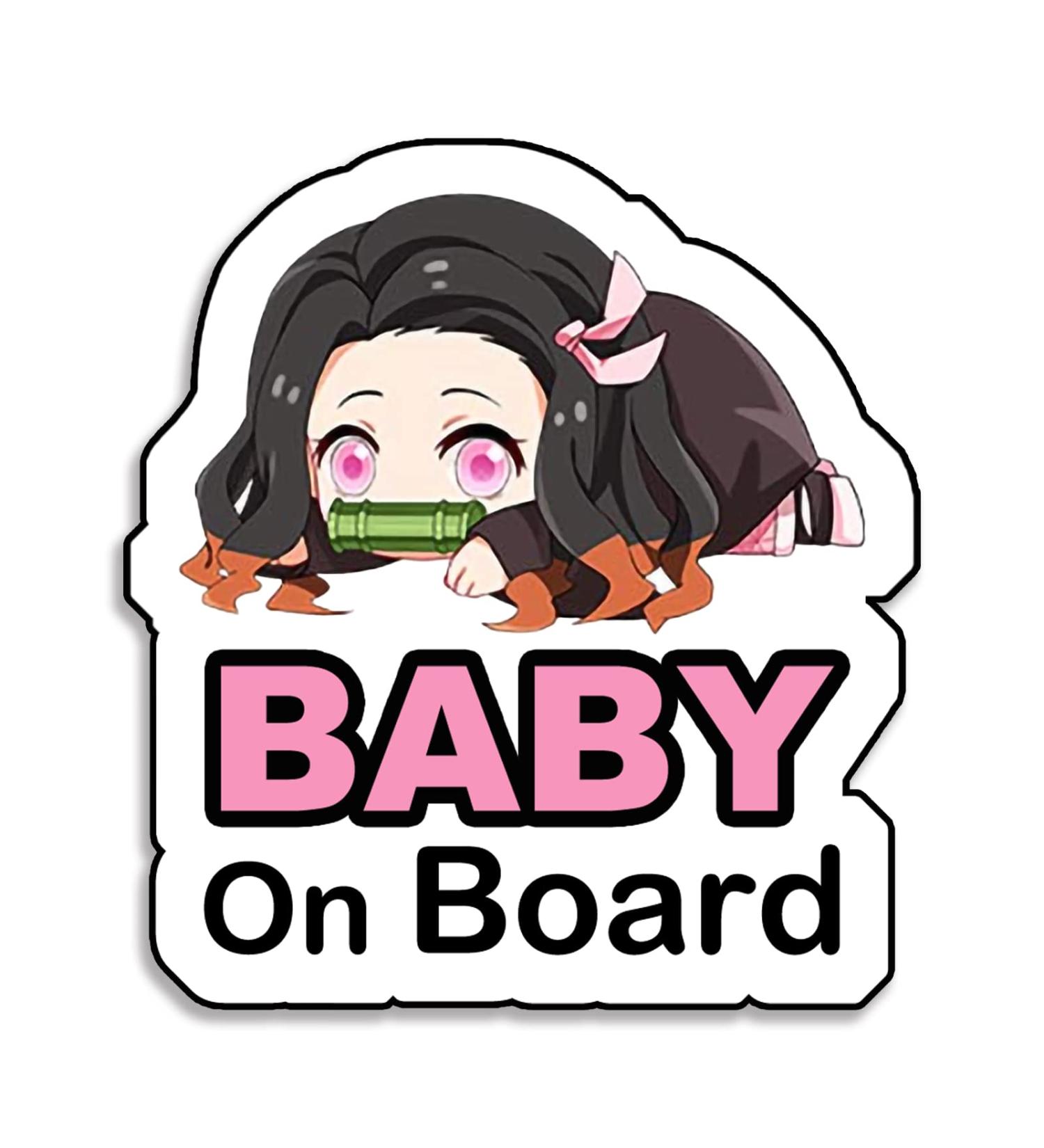 Daina Baby Nezuko On Board Reflective Bumper Sticker- Kid Safety Slow Down Sign Decal (1 pc) - Buy Online on GoSupps.com