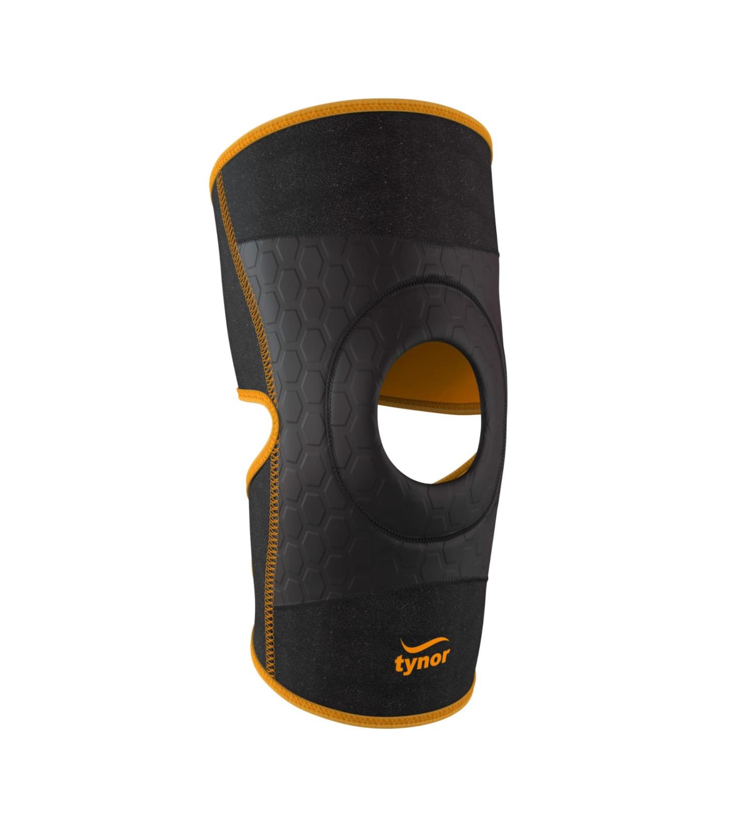 TYNOR Knee Wrap Neoprene Knee Brace Support - Adjustable Compression for Knee Pain & Arthritis Unisex One Size Black & Orange - Ideal for Sports & Workouts - Buy Online on GoSupps.com