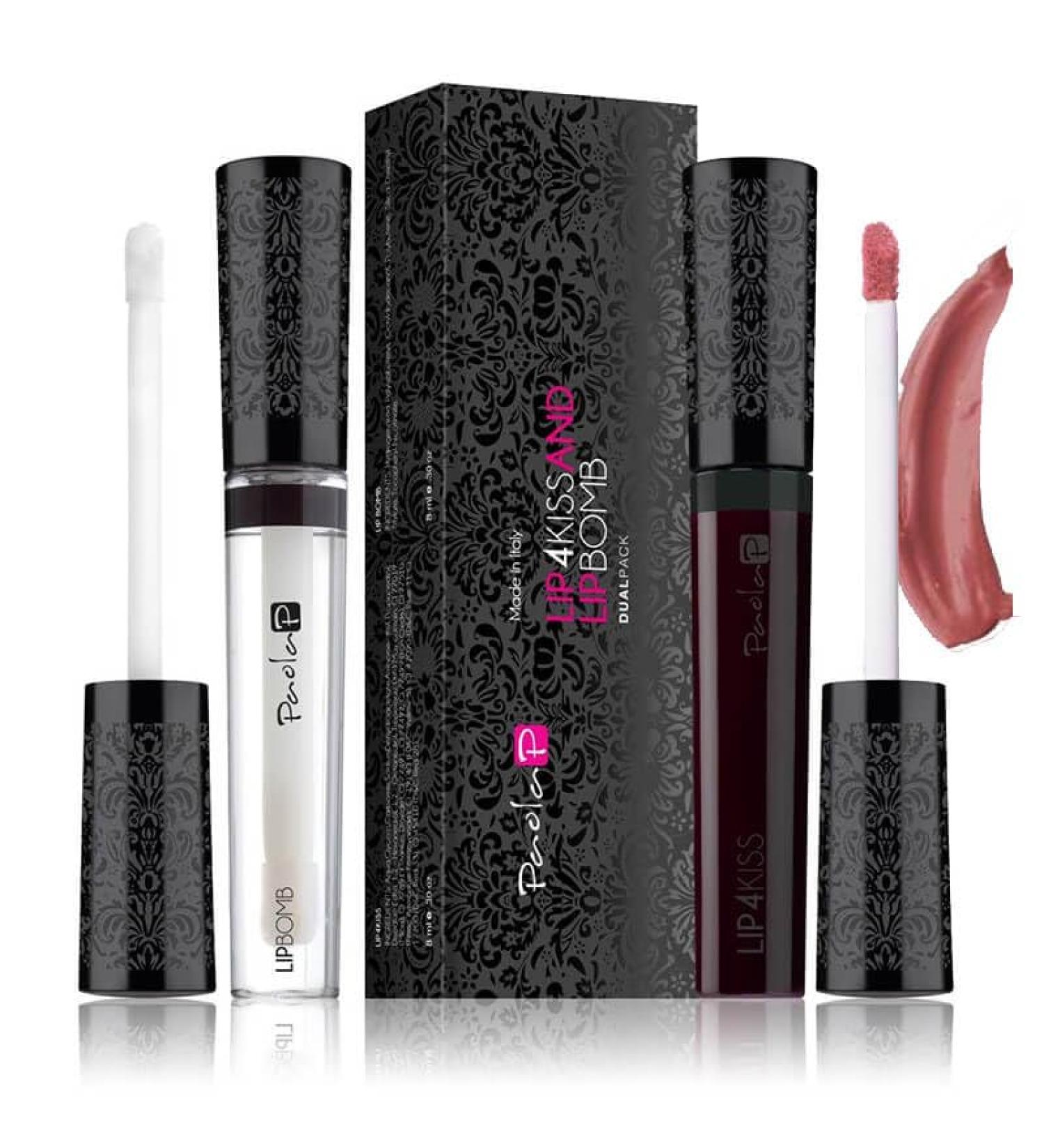 PaolaP Lip4Kiss Dark Brown Duo Pack + Lip Bomb No. 01 PaolaP