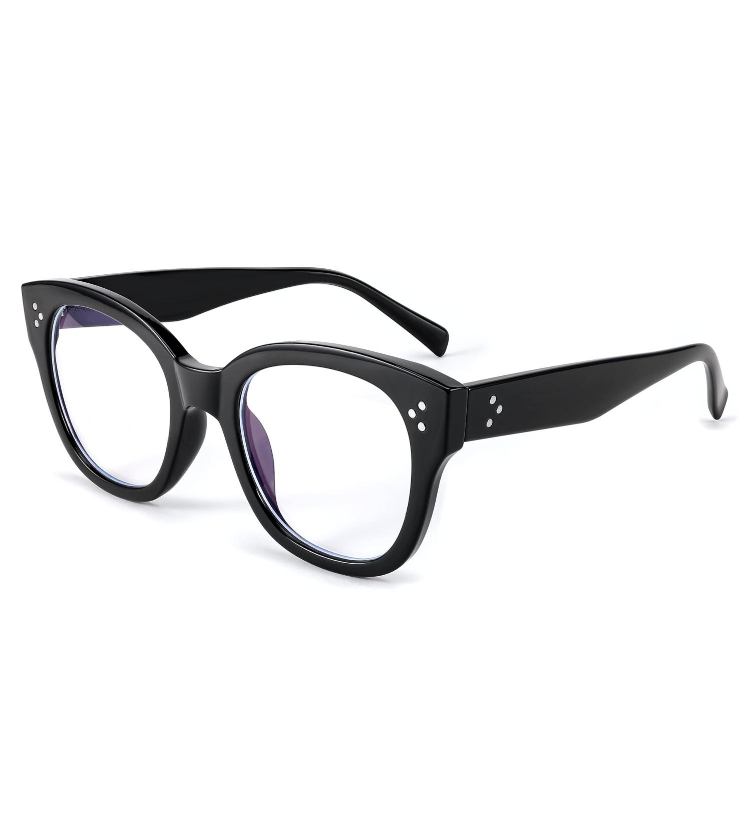 FEISEDY Classic Cat Eye Blue Light Blocking Glasses for Women - Oversized Butterfly Computer Eyewear B9092 Black 49mm - Stylish Protection Against Digital Eye Strain - Buy Online on GoSupps.com