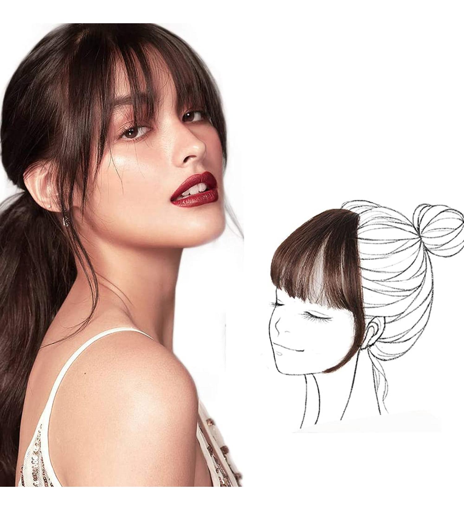 Shop Remeehi Real Hair Clip-In Extensions - Mini Air Bang Pony Hairpiece for Effortless Style - Buy Online on GoSupps.com