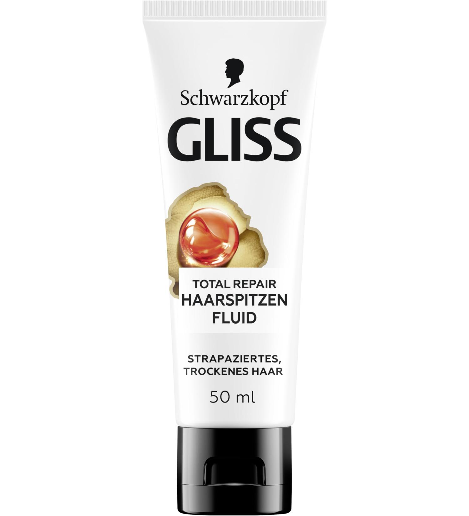 Gliss Fluide Total Repair (50 ml) for up to 95% fewer split ends and lasting sealing specially designed for dry and damaged hair - Buy Online on GoSupps.com