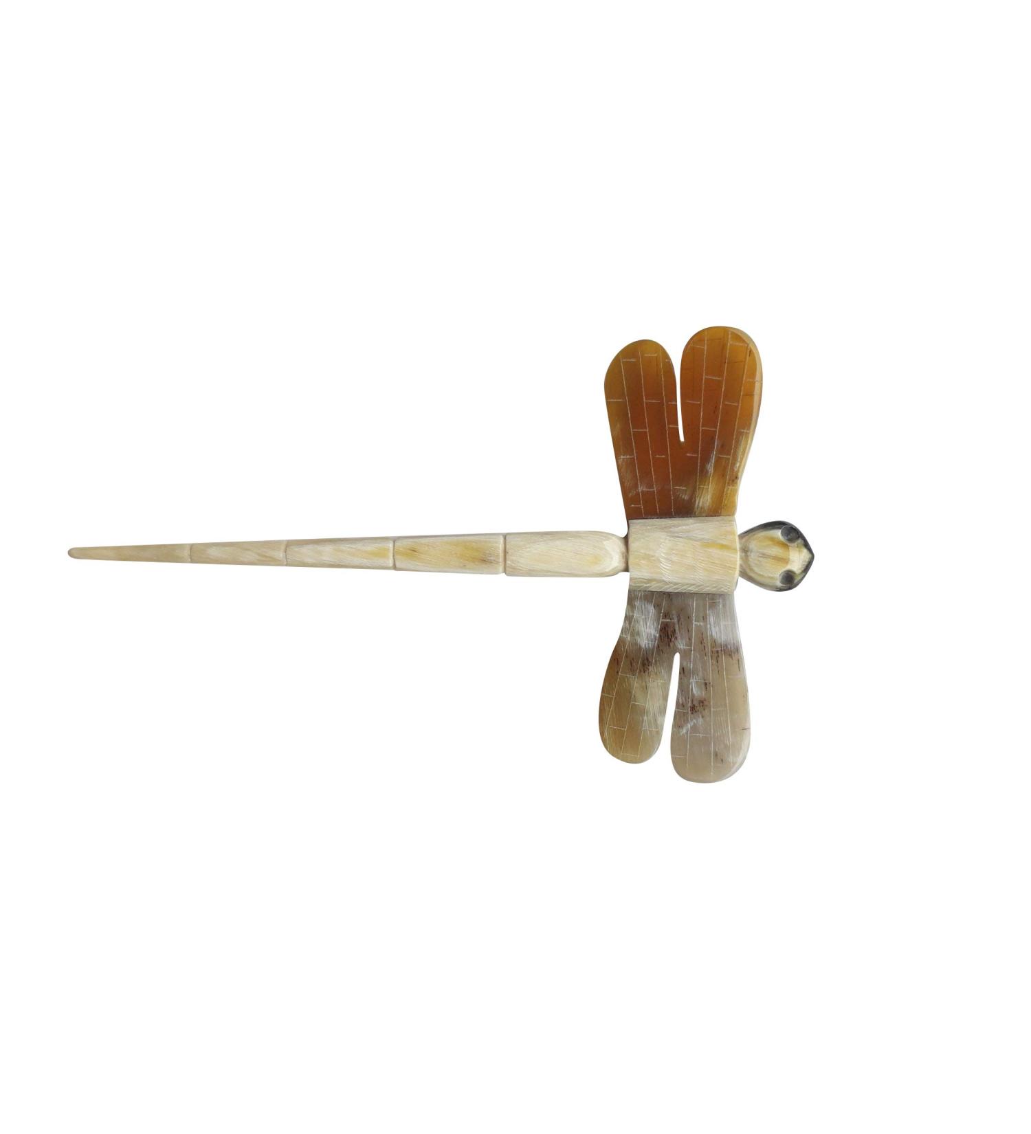 Marycrafts Dragonfly Hairpin Hair Stick Hair Sticks Hair Accessories made of Buffalo Horn (Multi-colored)