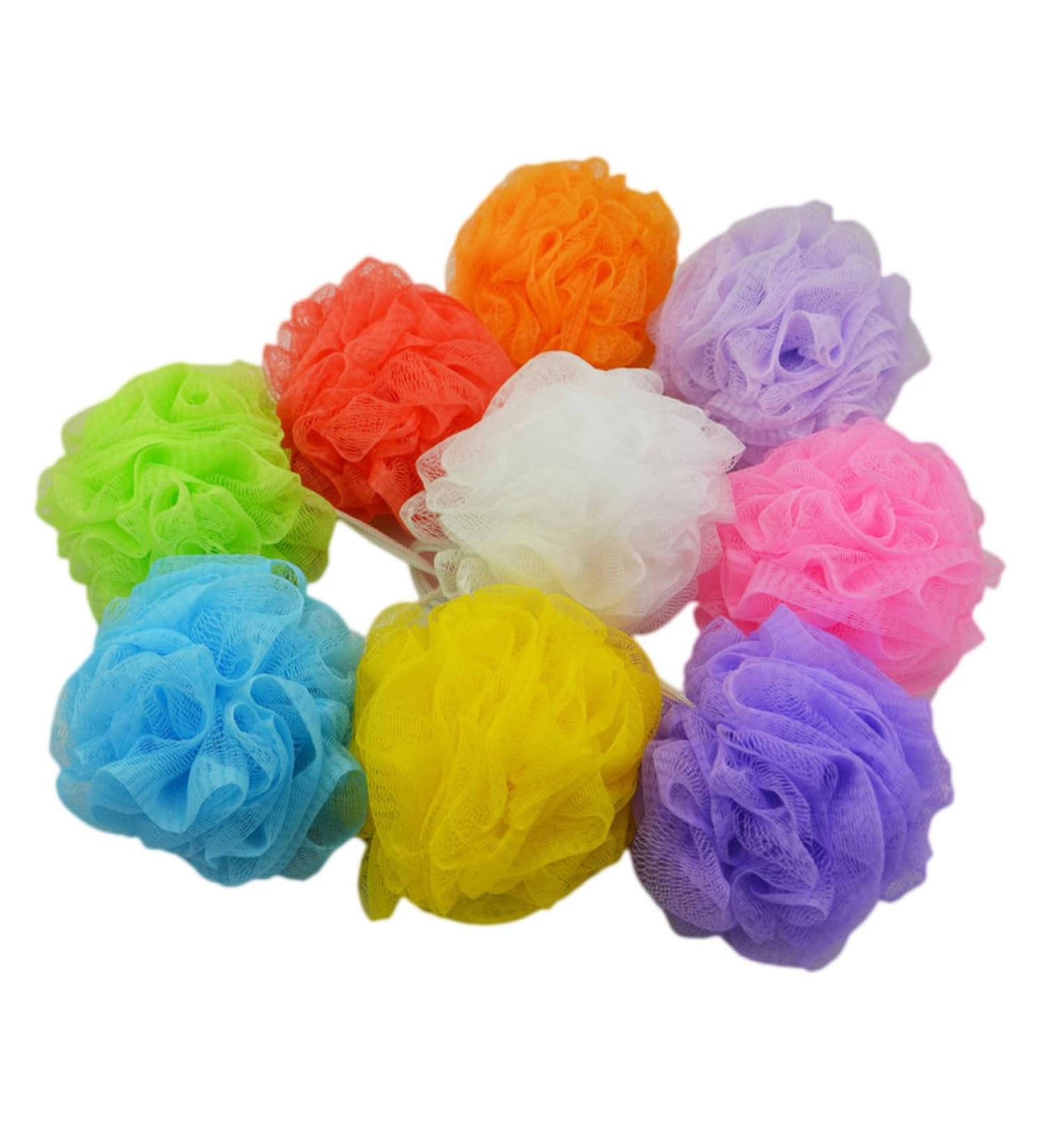 Healeved 8pcs Shower Ball Bath Sponge Set - Exfoliating Loofah Sponges for Body - Bulk Shower Scrubber - Korean Bath Flower - 1 Pack - Buy Online on GoSupps.com
