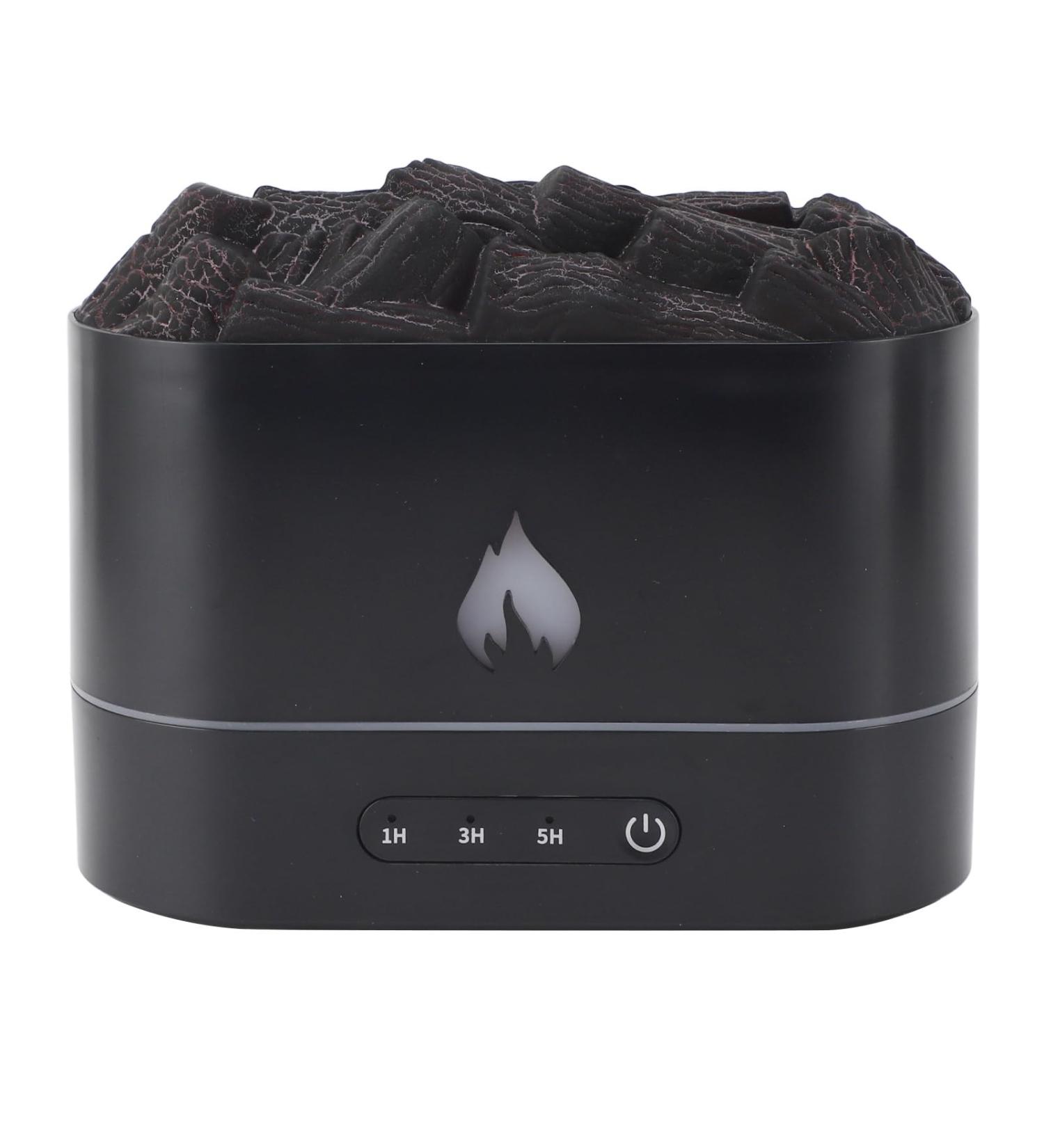 Syrisora Volcano Aroma Diffuser - 7 Colors Fine Fog Simulated Flame 250ml Quiet USB Charging Humidifier for Bedrooms - Black - Buy Online on GoSupps.com